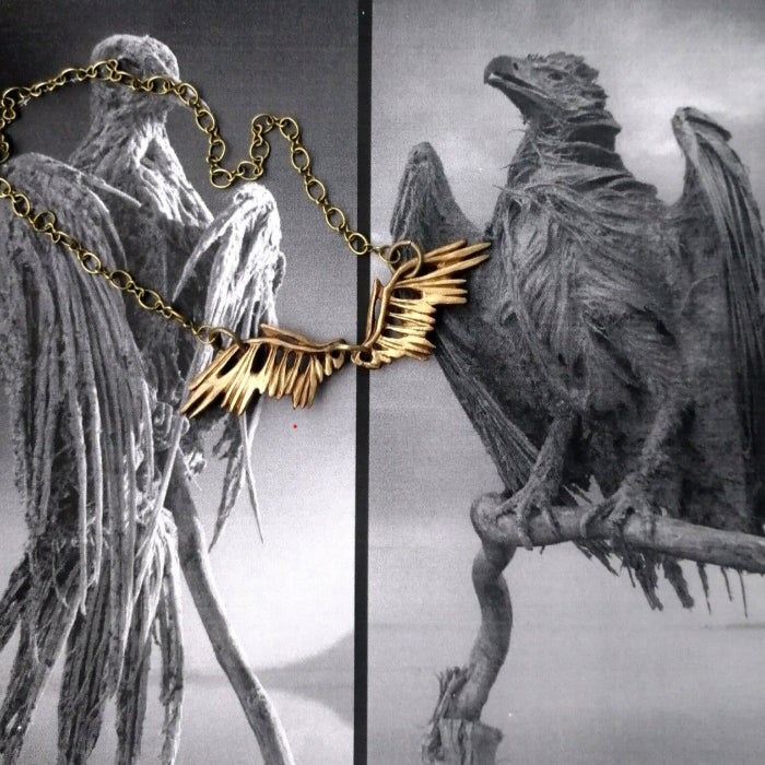 Skeleton wing earrings