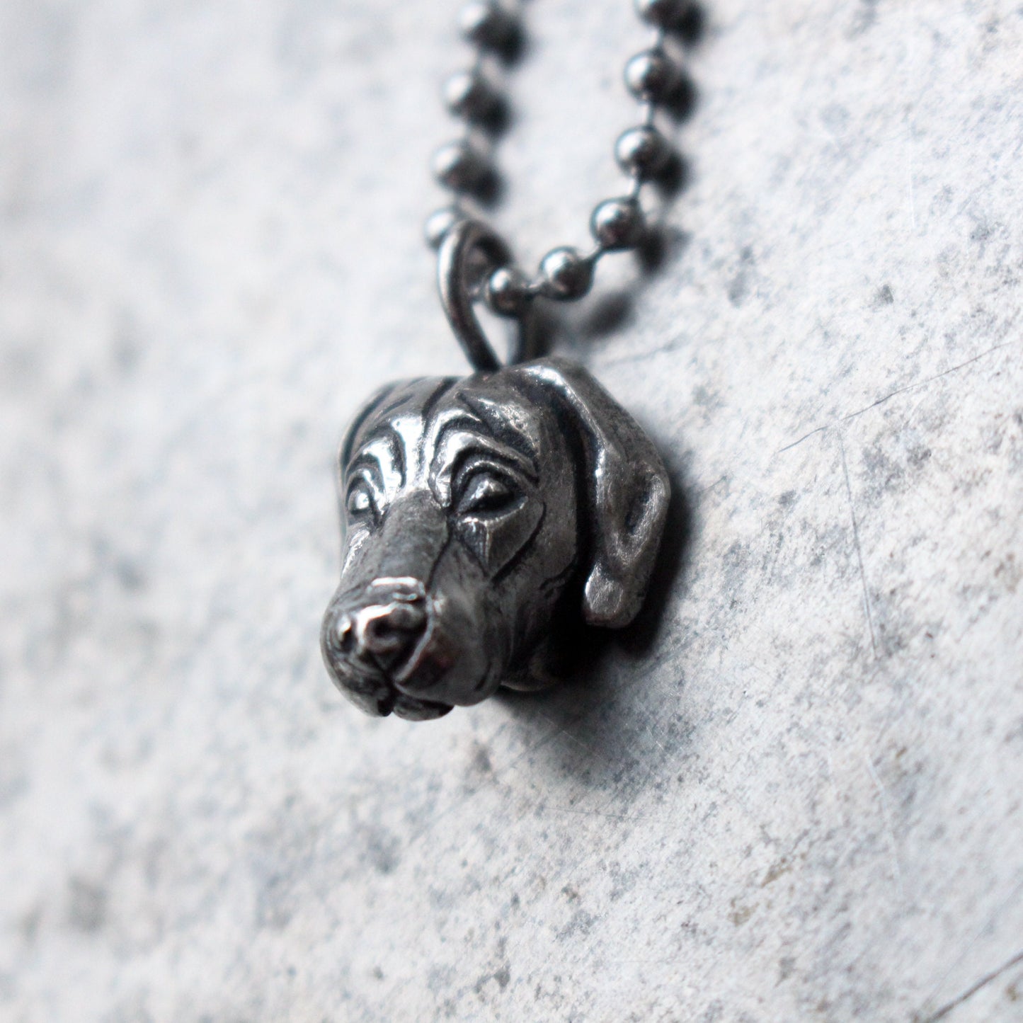 sterling silver Weimaraner dog charm