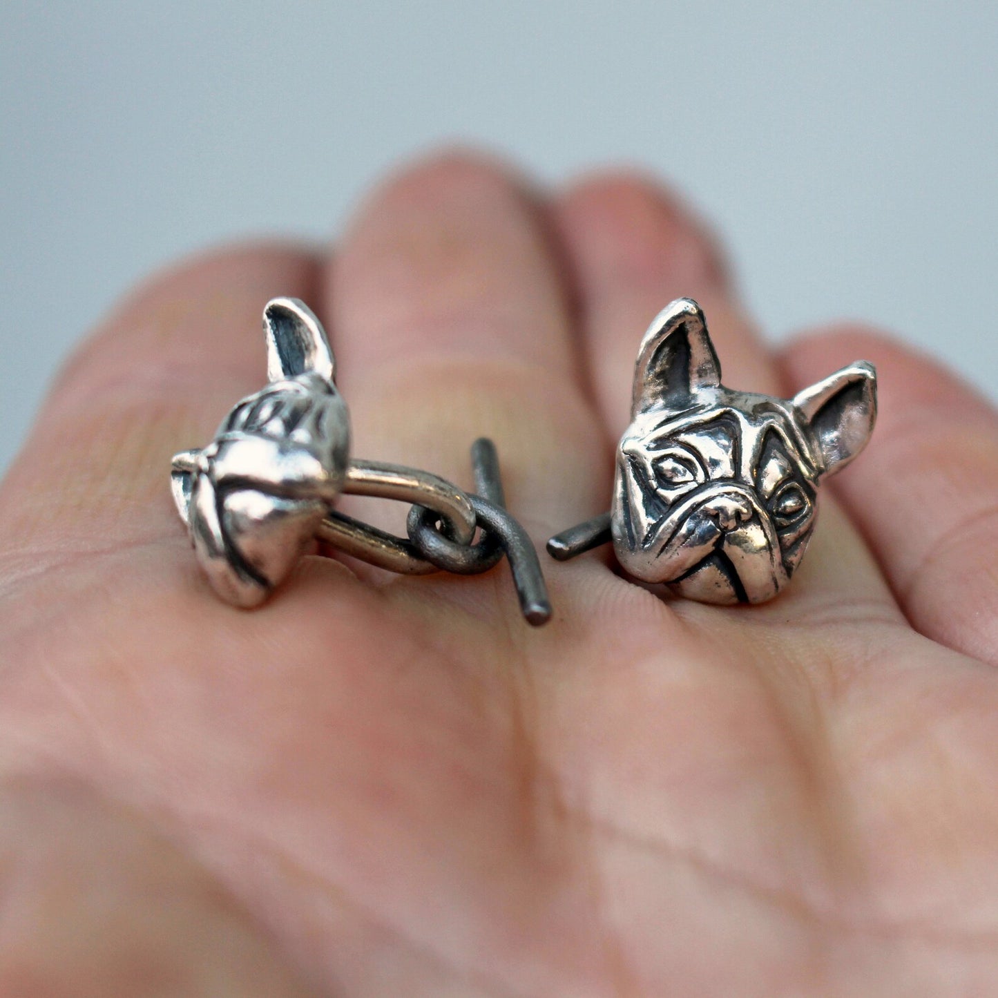 Fransk bulldog manschettknappar