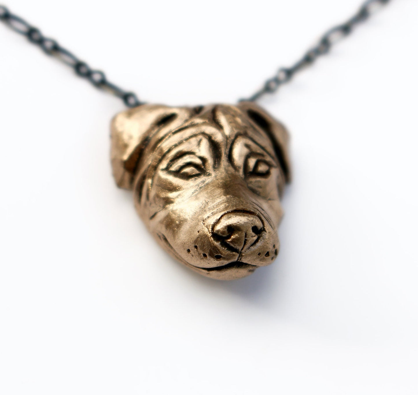 Personligt Hundhalsband i Brons – Din Hund, Fast i Miniatyr