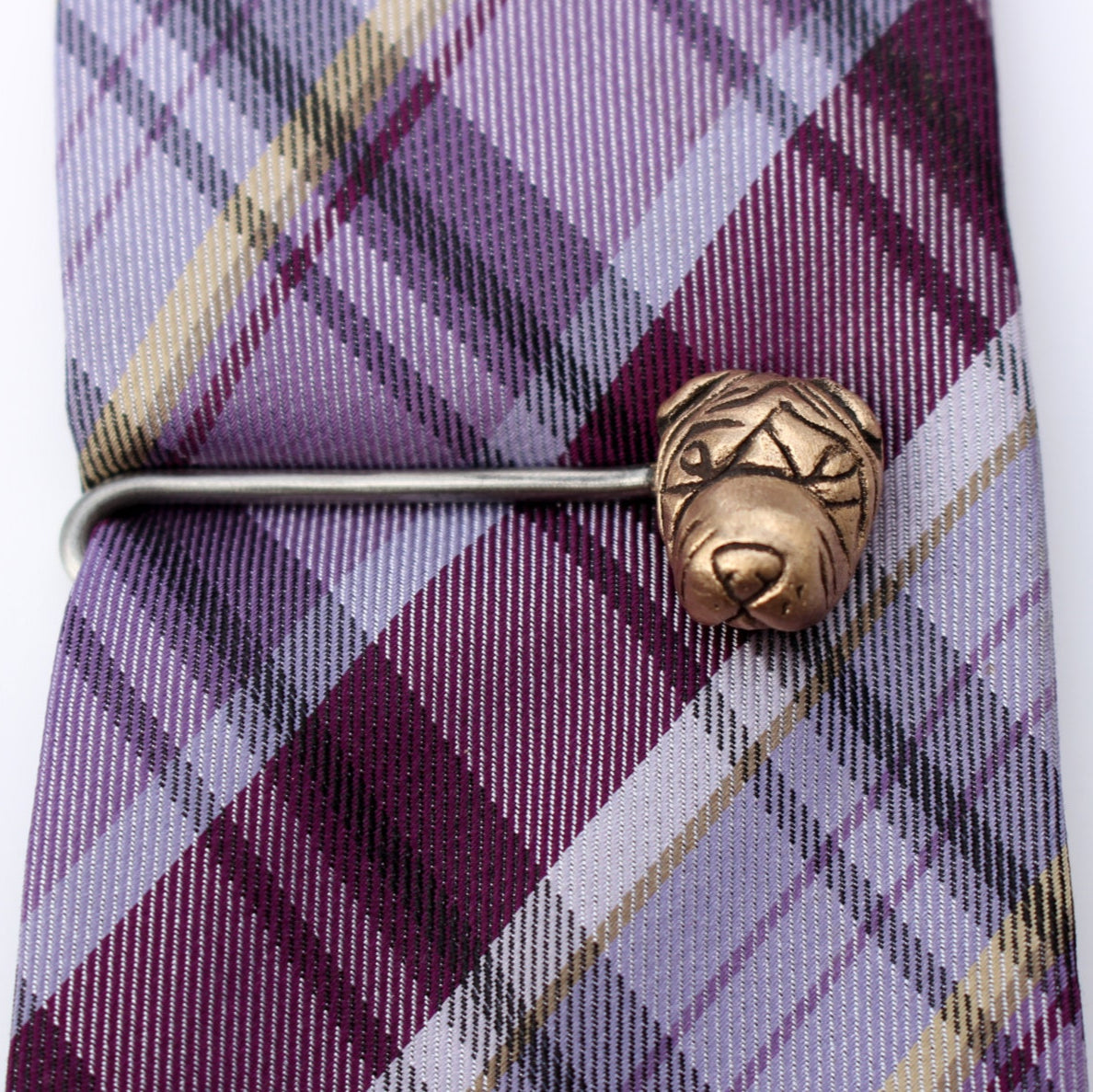 Handcrafted Bronze Tie Clip – Your Dog, but in Miniature