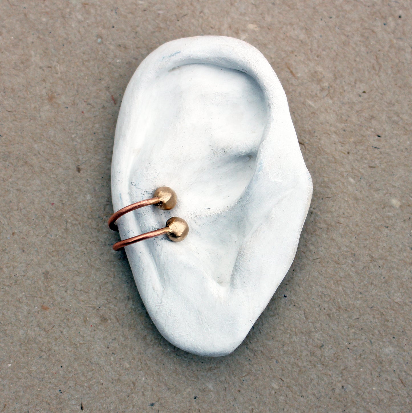 Minimal bronze ear cuff
