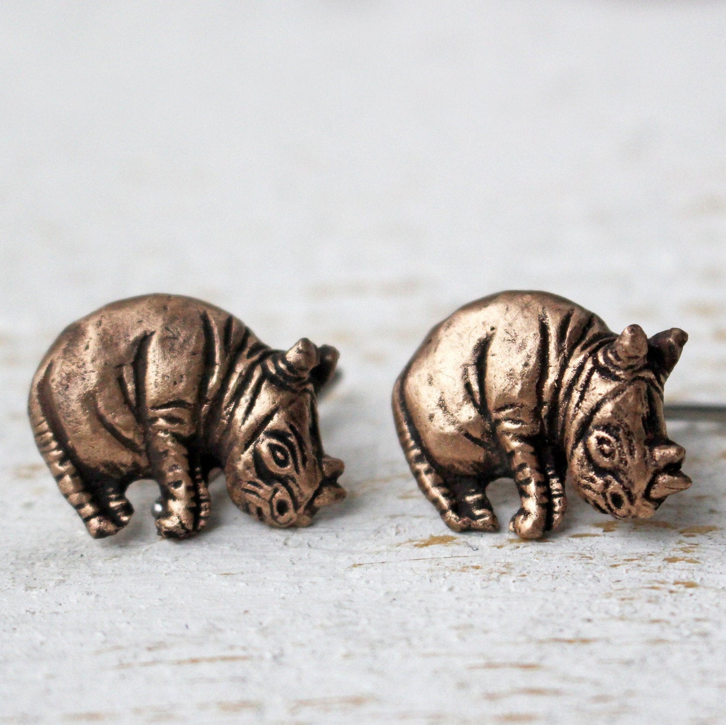 Noshörning manschettknappar