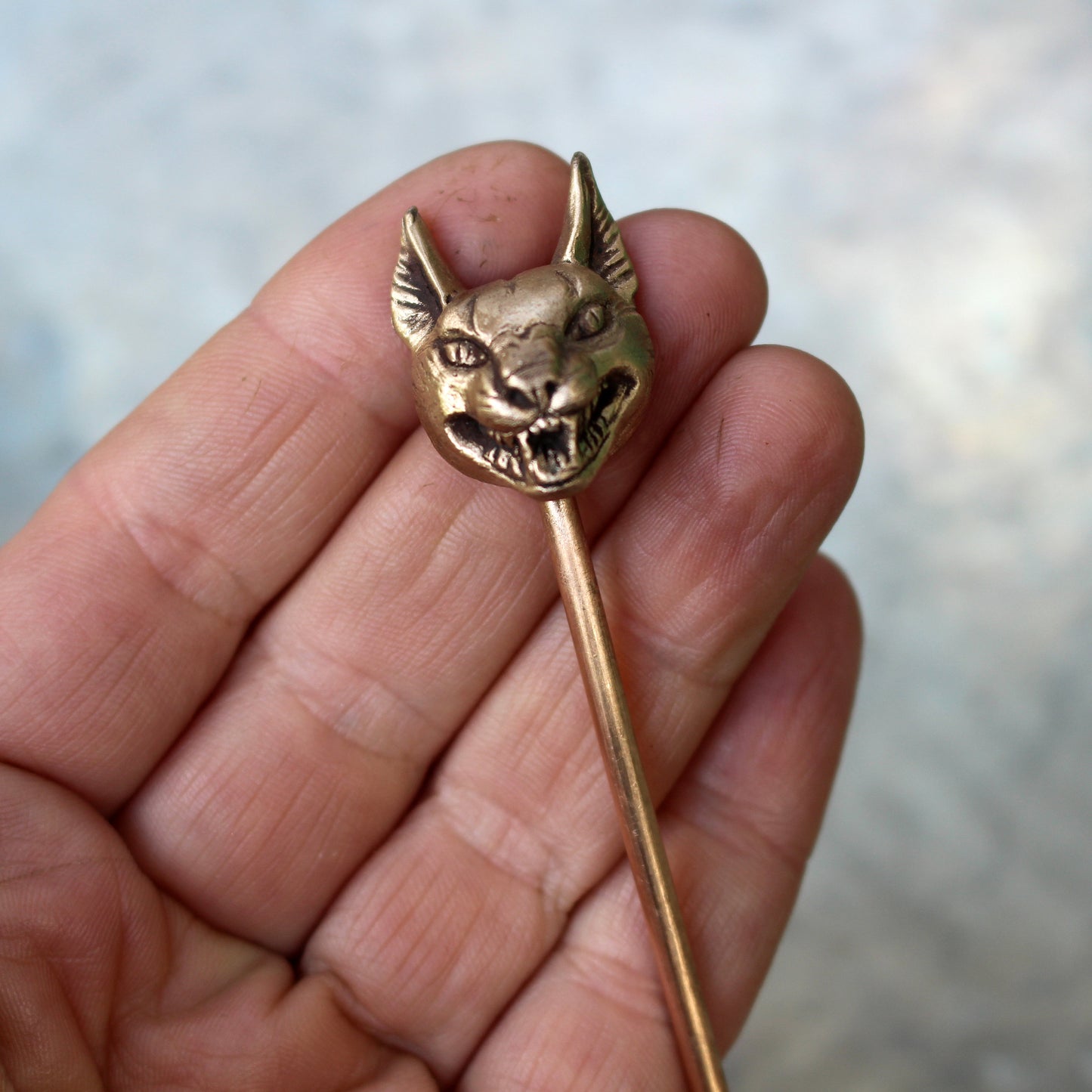Wild cat hair stick
