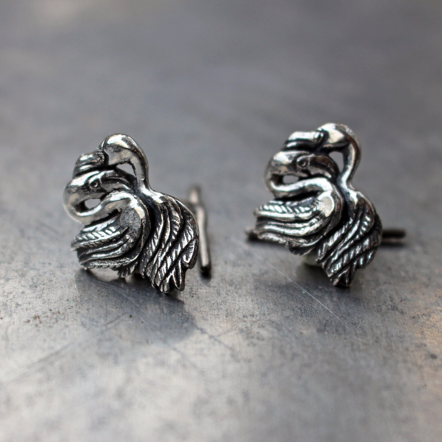 sterlingsilver flamingo manschettknappar