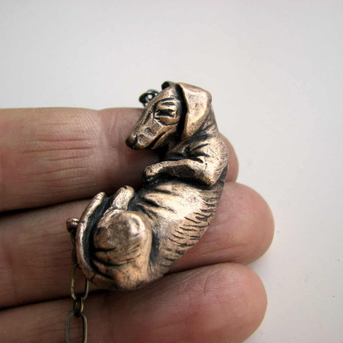 Personligt Hundhalsband i Brons – Din Hund, Fast i Miniatyr