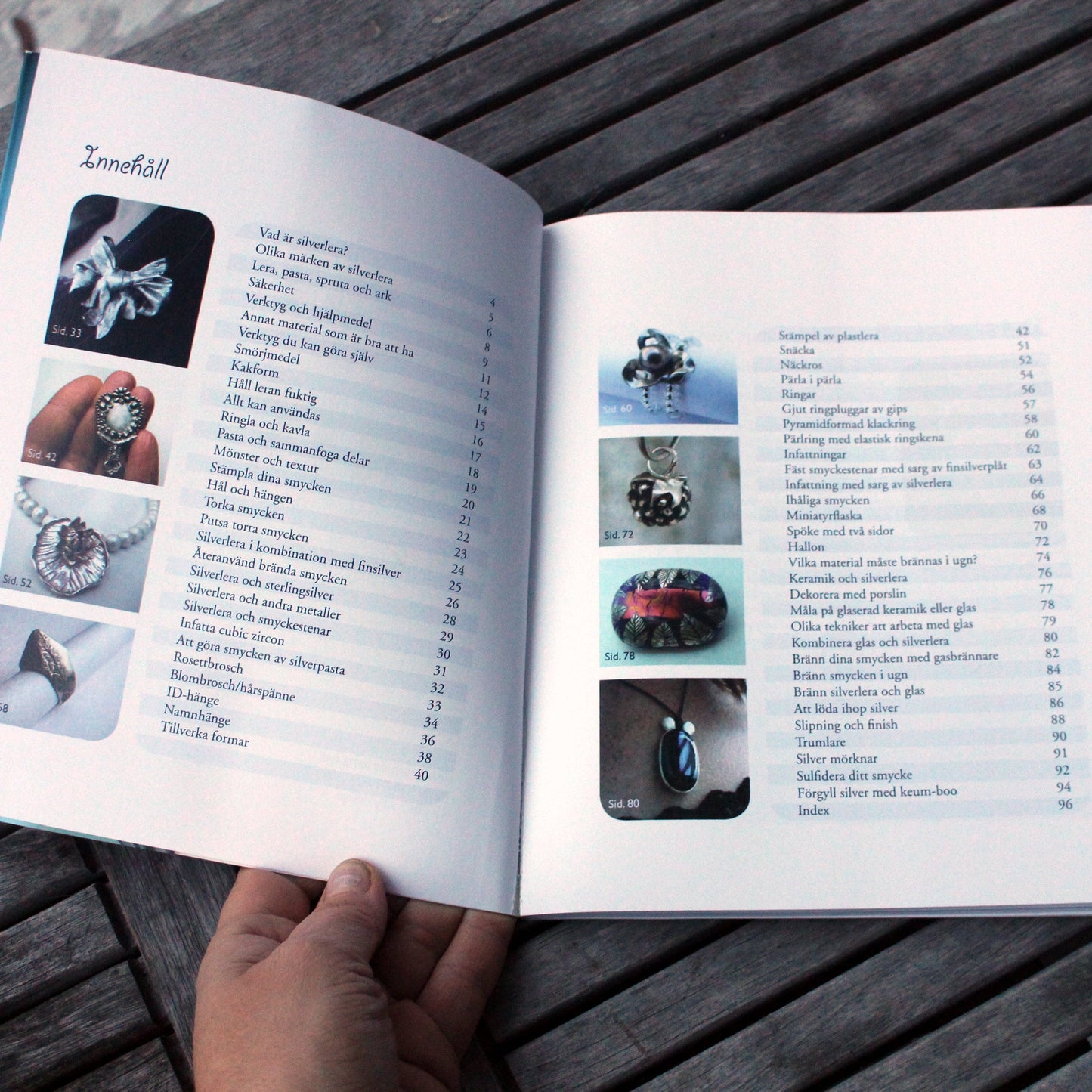 Svensk silverlerbok "Skapa i silverlera". Metalllera