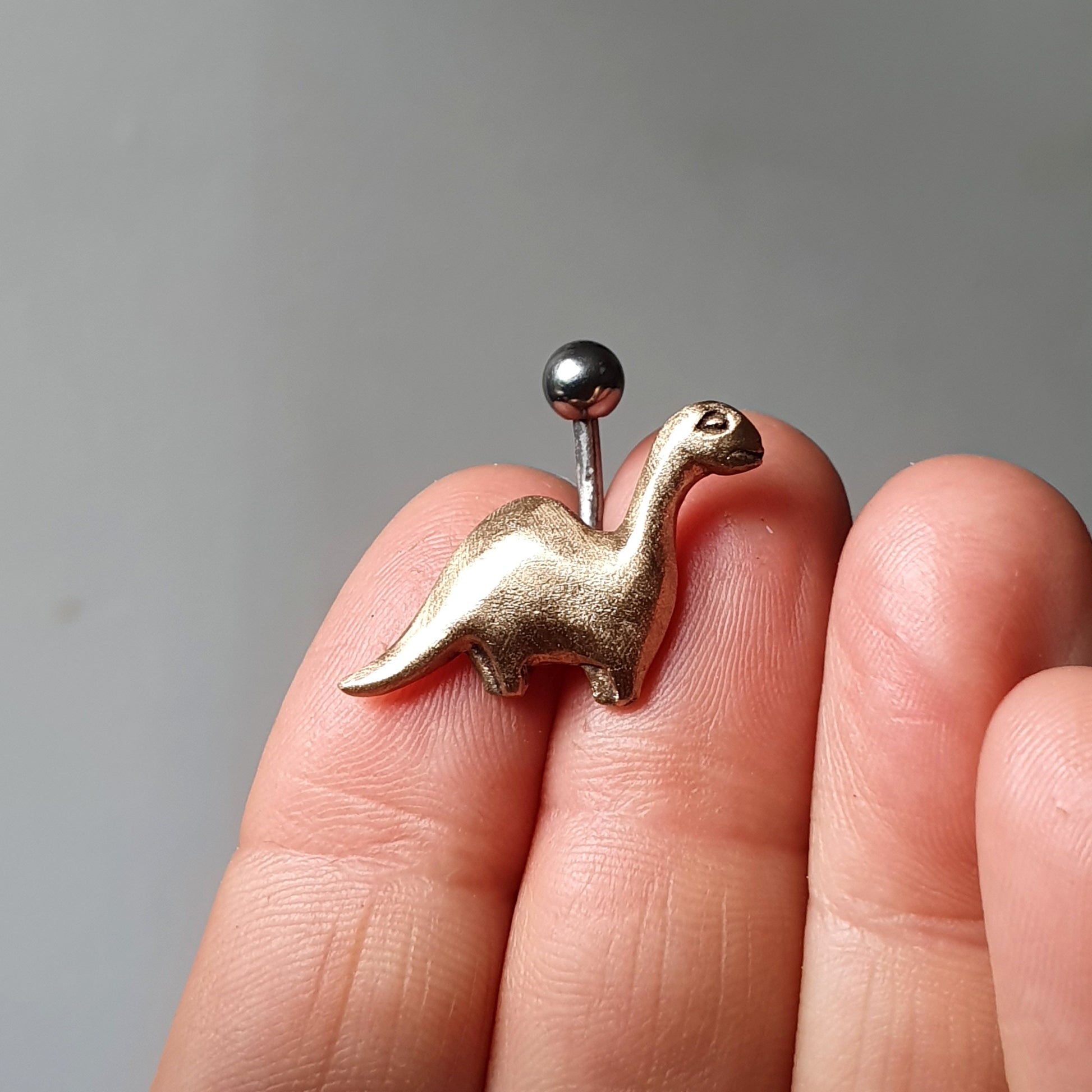 brachiosaurus dinosaur navel jewelry