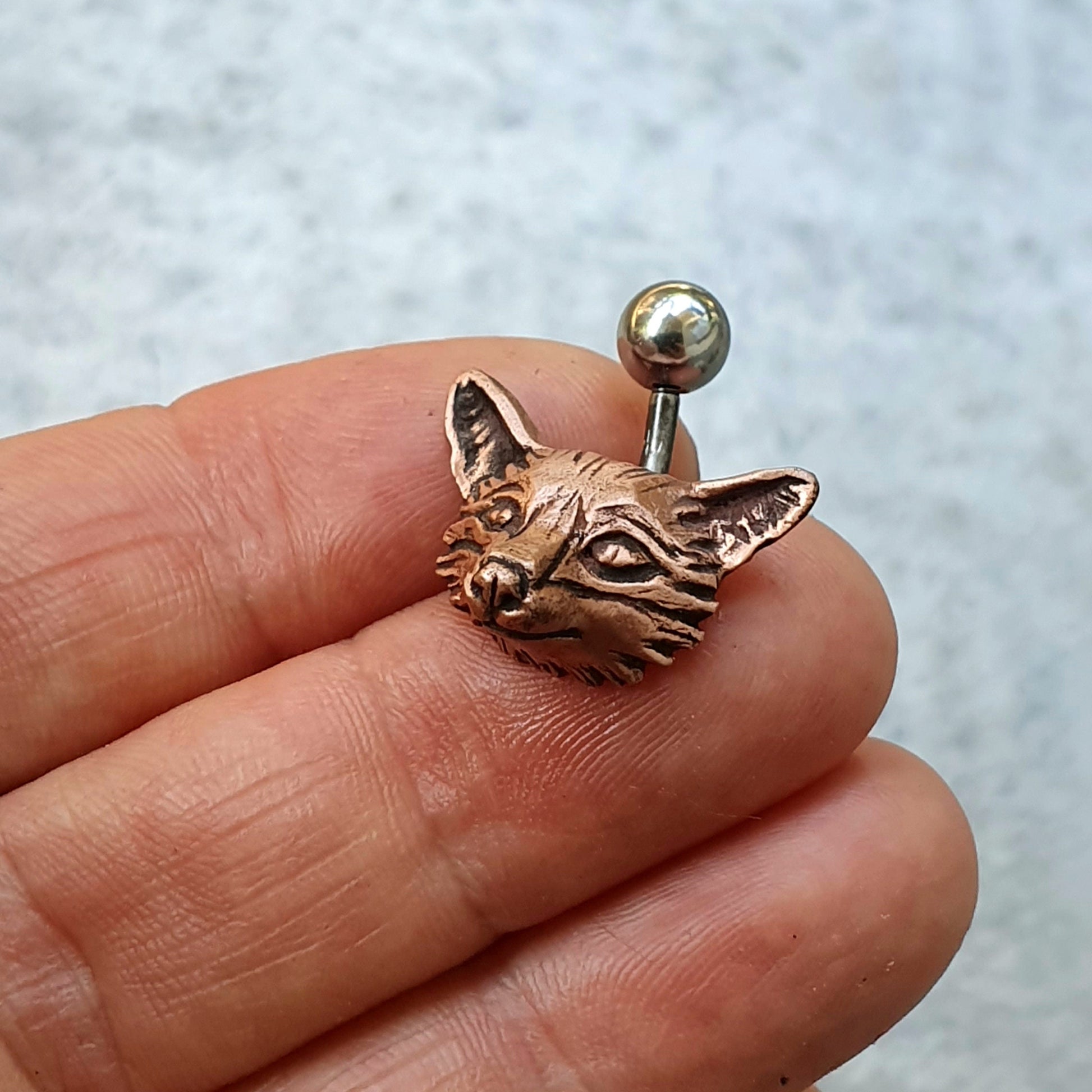 titanium fow head navel  piercing jewelry