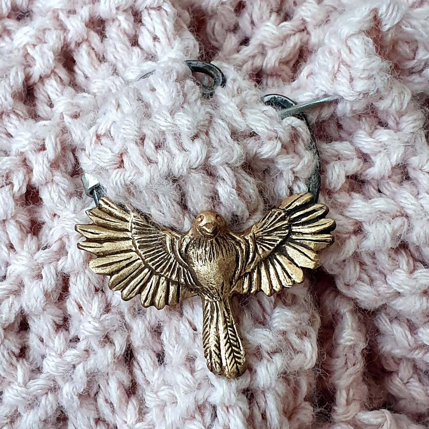Flying bird shawl pin/brooch