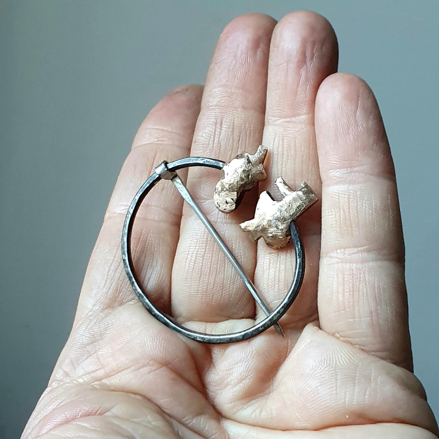 Fuck you, brooch/shawl pin