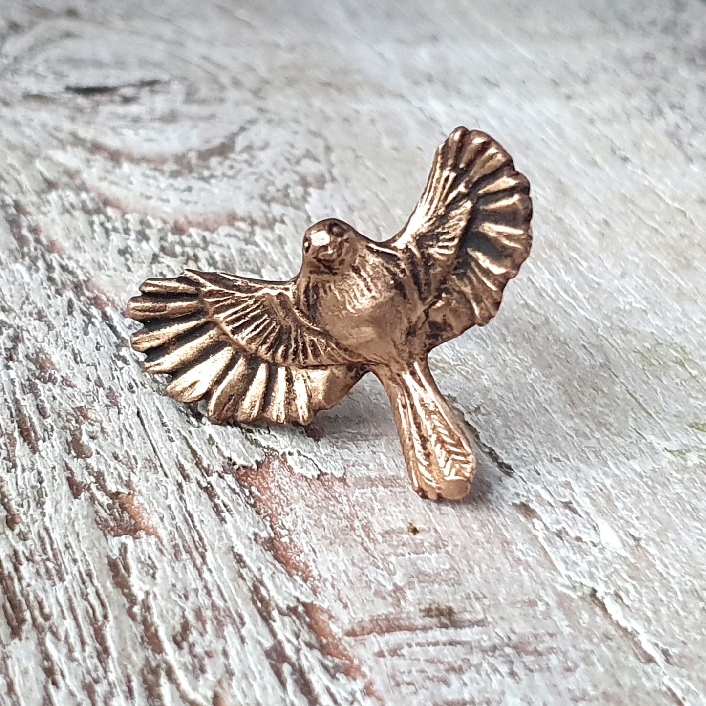 bronze flying bird miniature sculpture