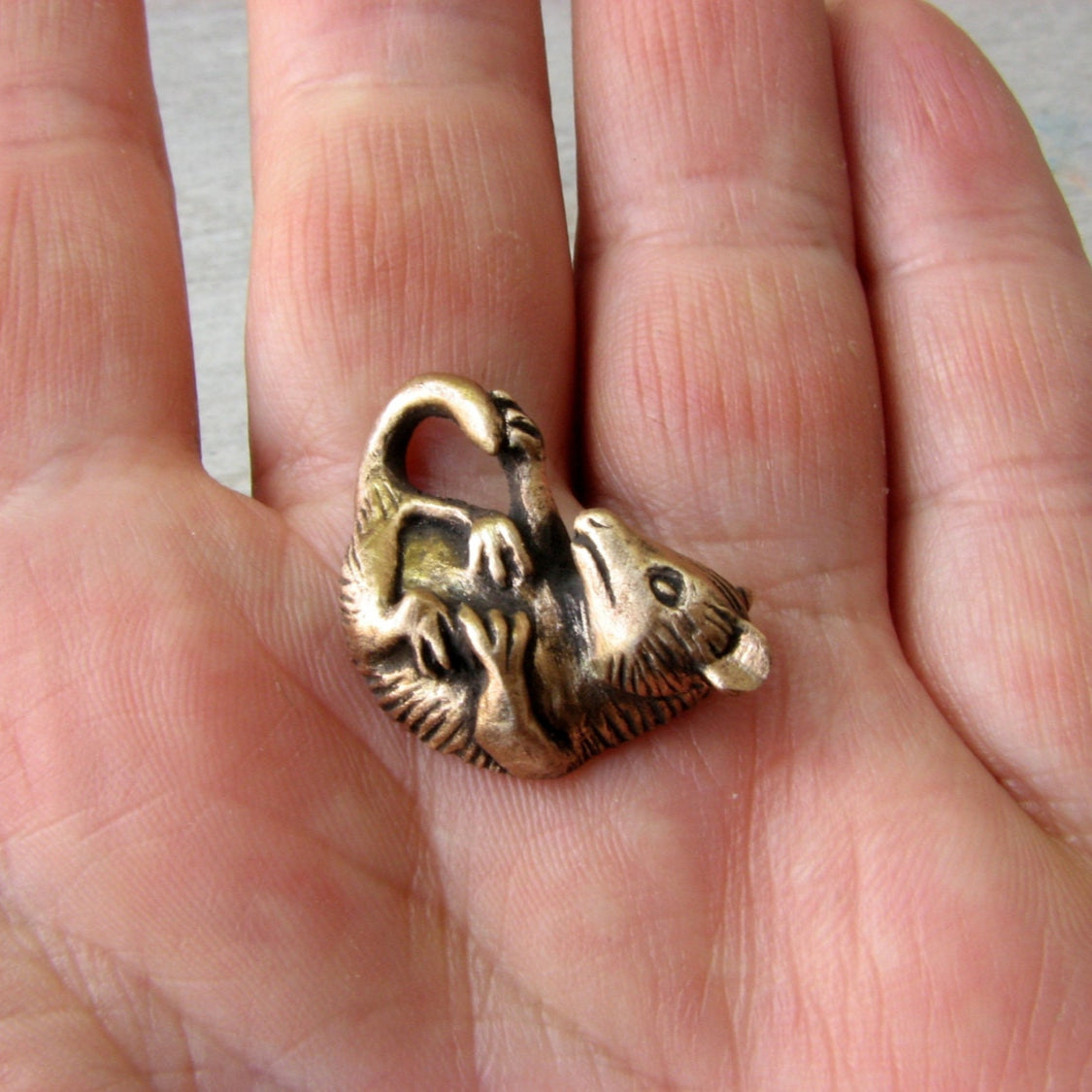 Baby opossum pendant