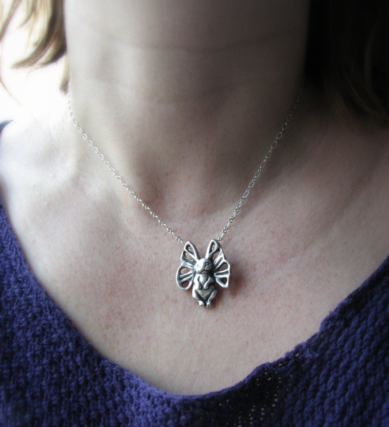 bunnyfly necklace in sterlingsilver