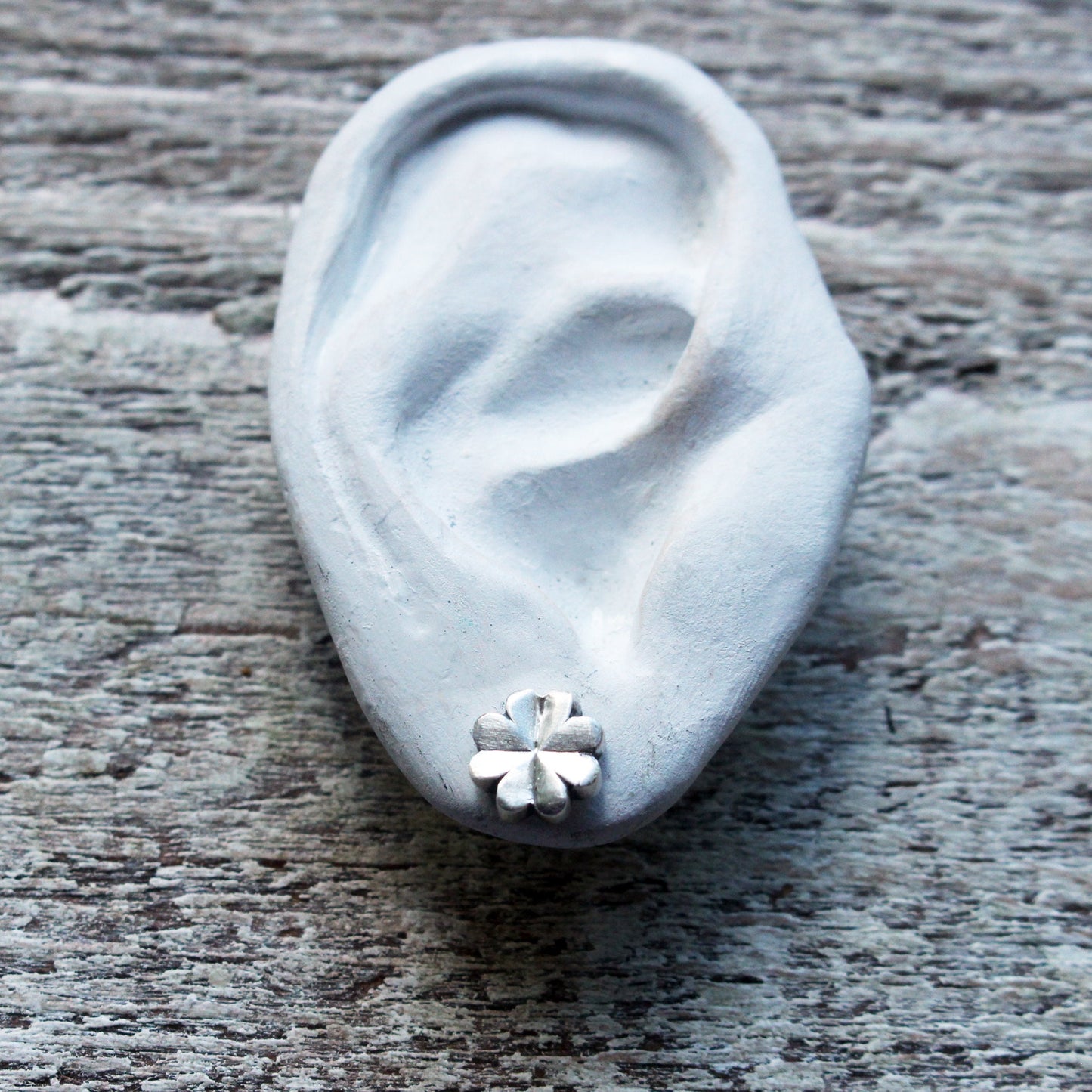 finsilver klöver örhängen