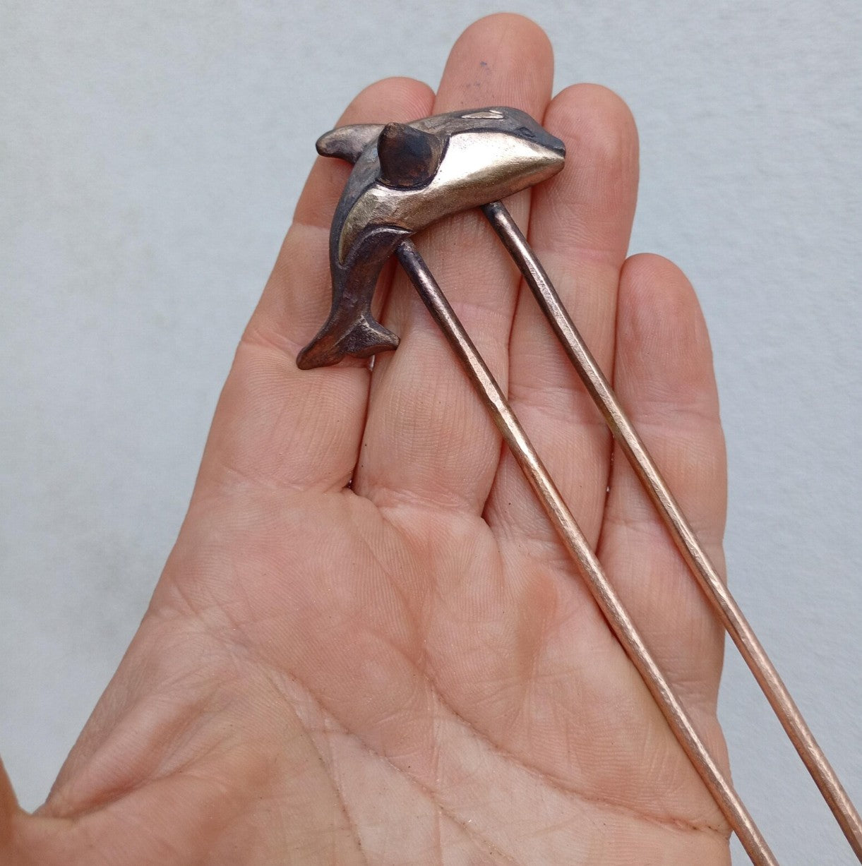 orcka hair jewelry handmade in bronze