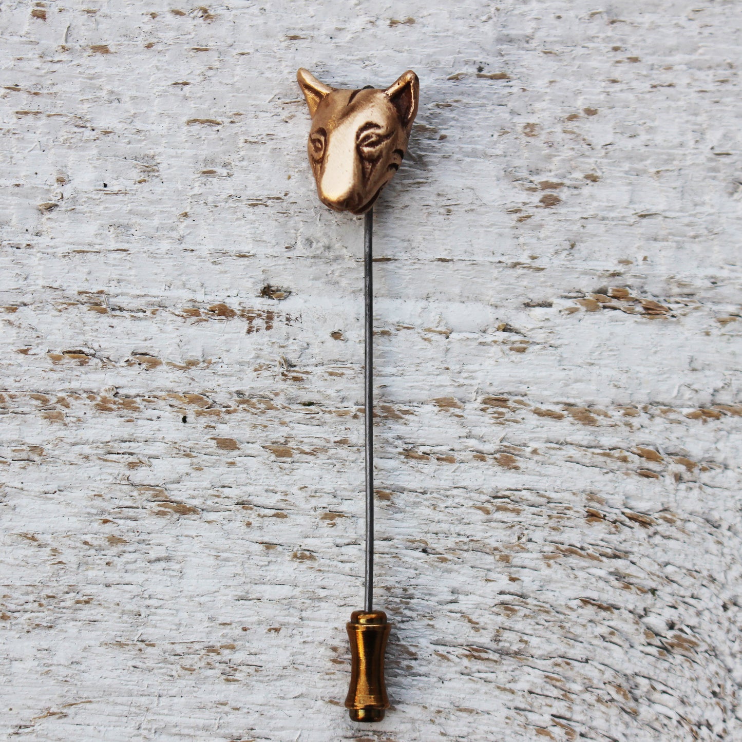 Bull terrier lapel stick pin