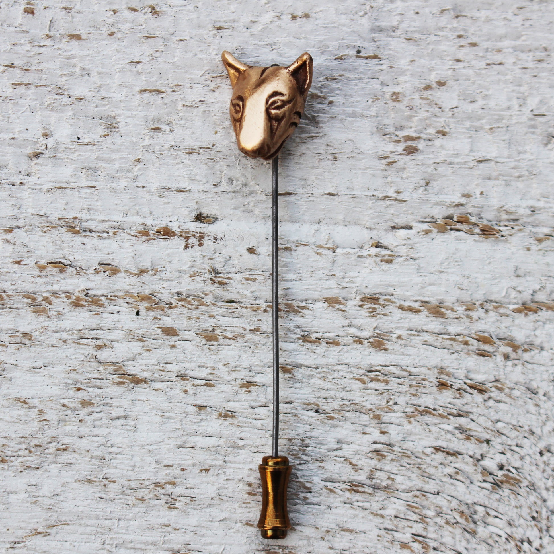 Bull terrier lapel stick pin