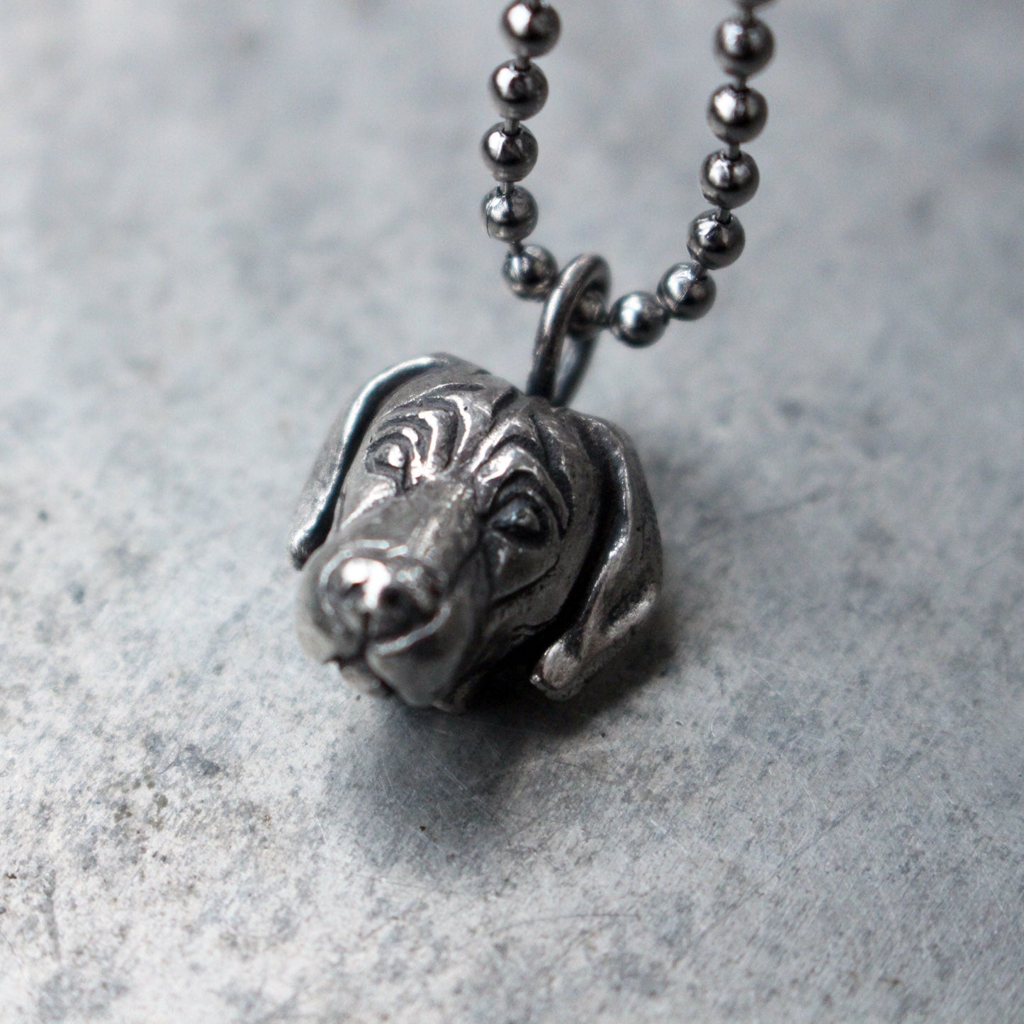 Weimaraner hund halsband i sterlingsilver