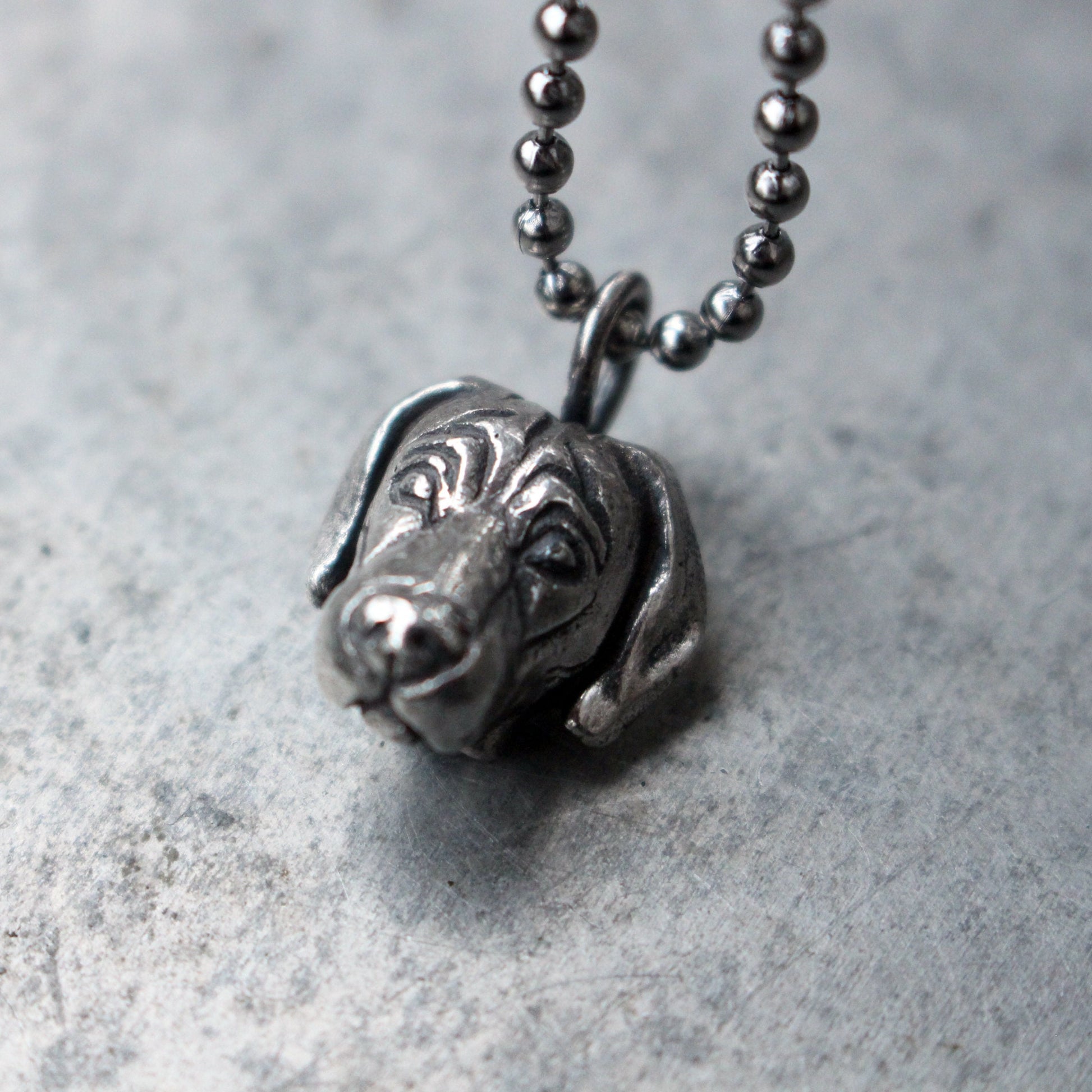 Weimaraner hund halsband i sterlingsilver