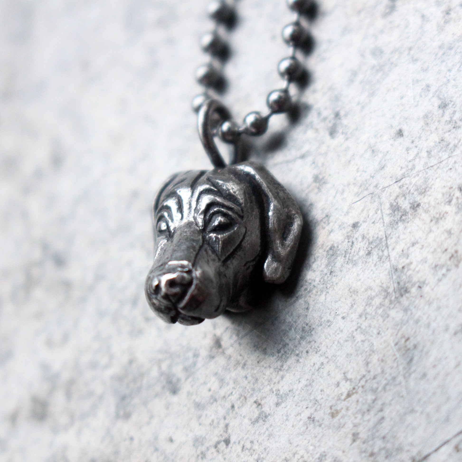 sterling silver Weimaraner dog charm