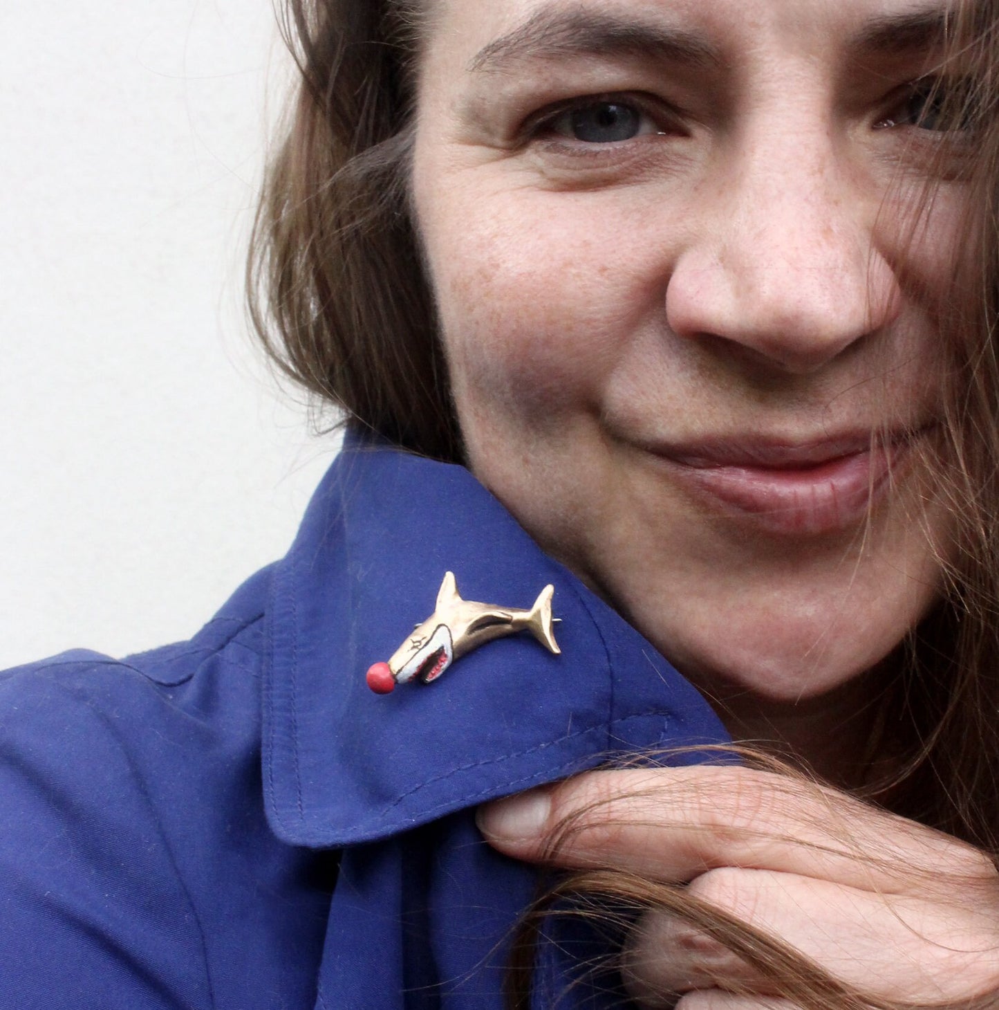 clown fisk haj brosch, haj med clown näsa