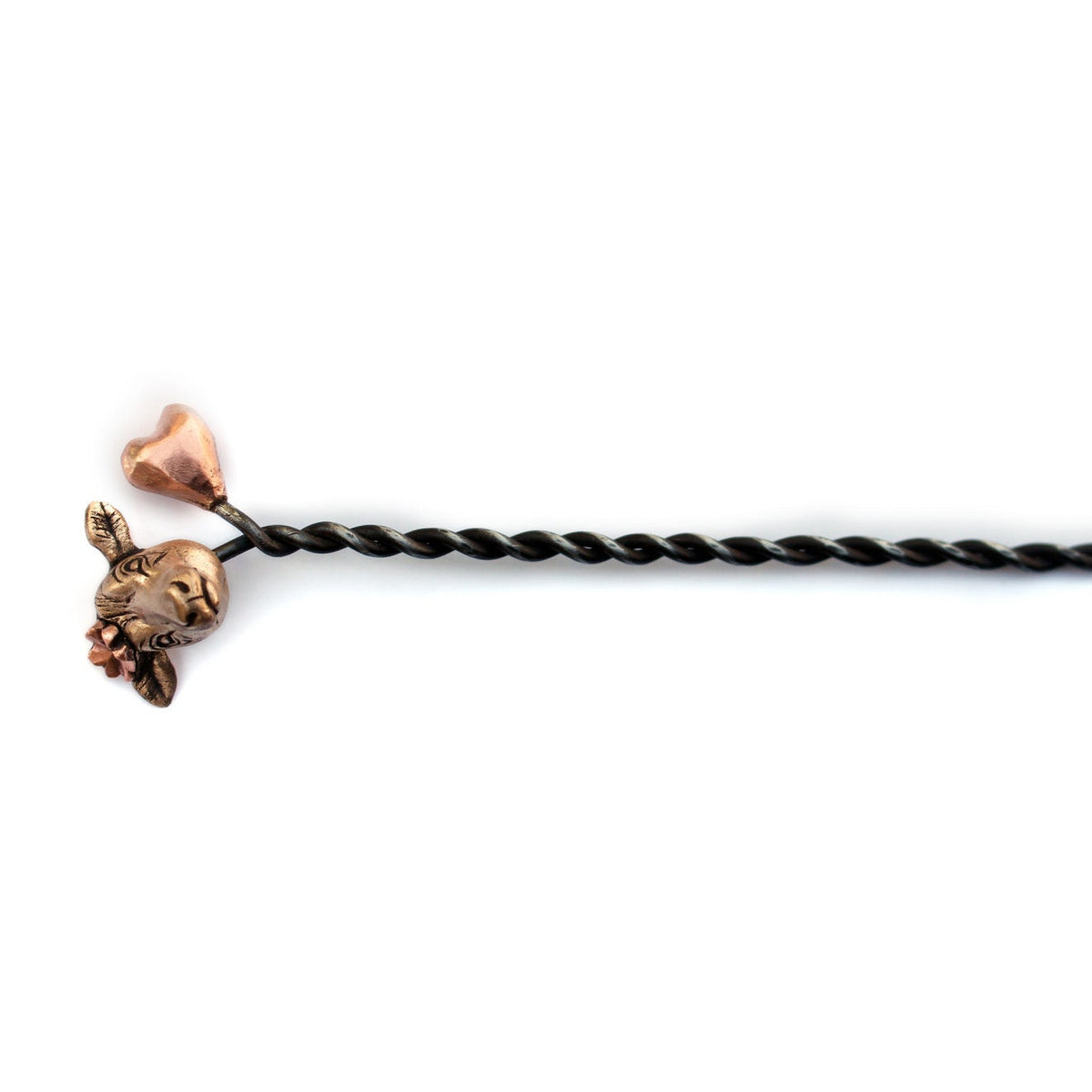 handmade i love cows hair stick 