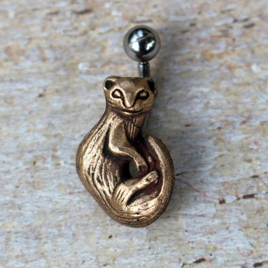 ferret belly ring titanium barbel