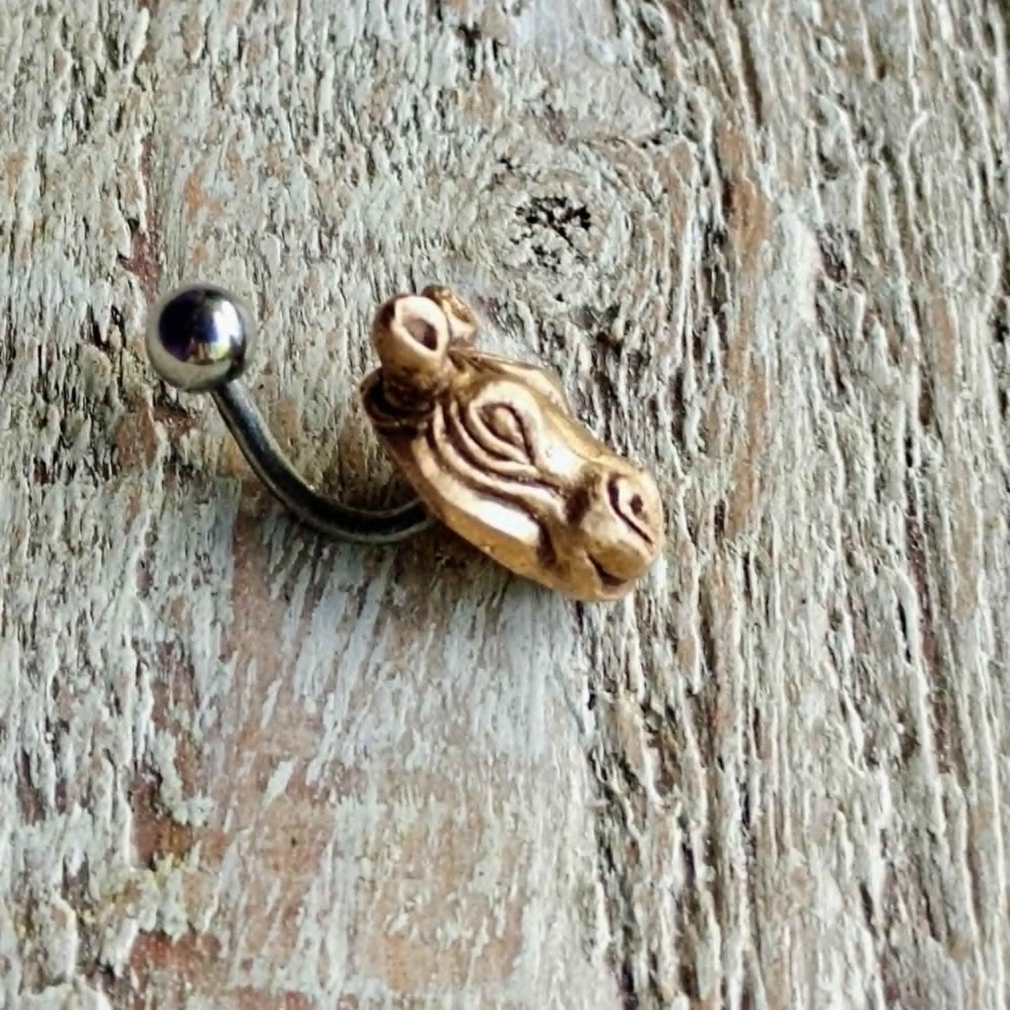 hippo hippopotomus belly ring