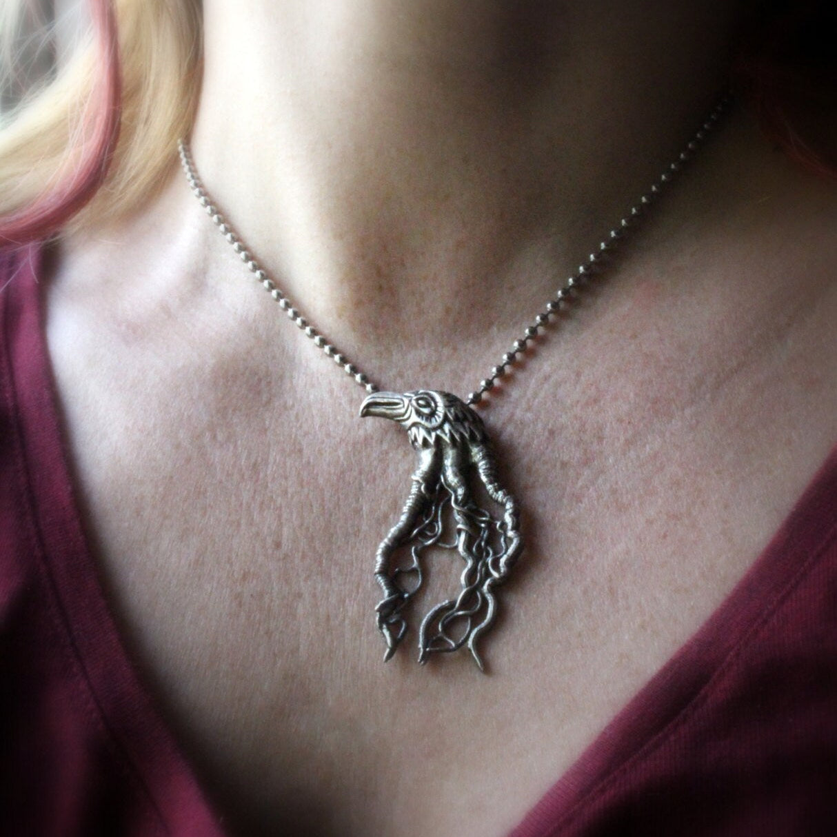 goth stil fågelhalsband