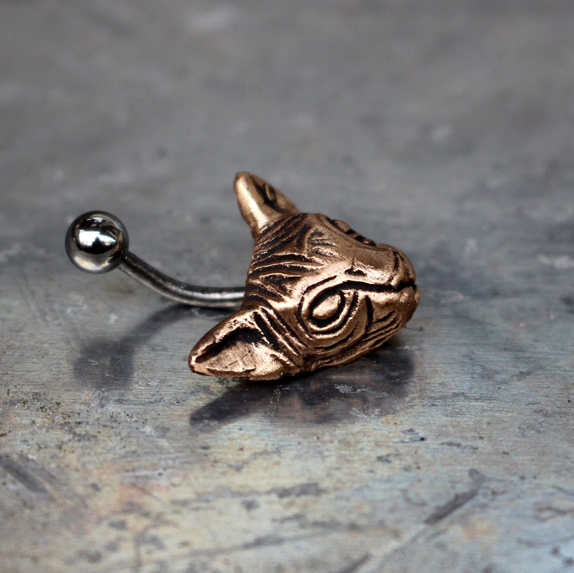 hairless cat piercing jewelry