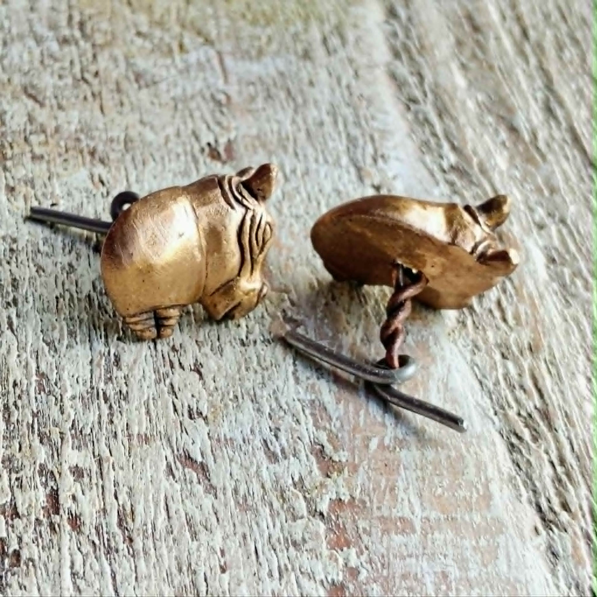 hippopotomus hippo cufflinks