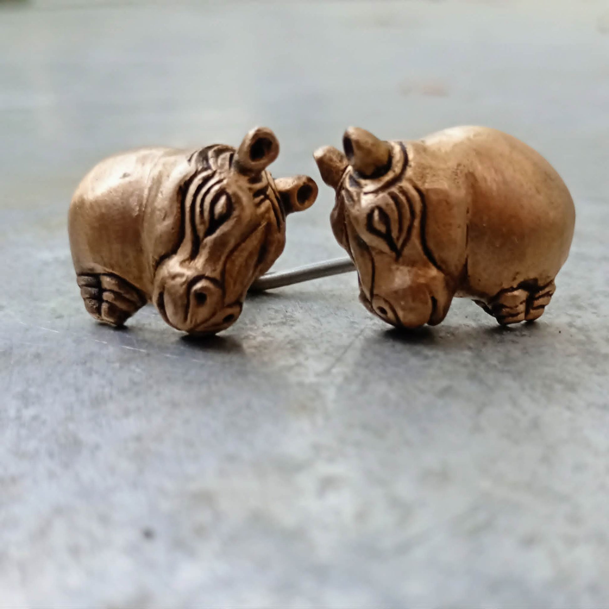 hippopotomus cuff links