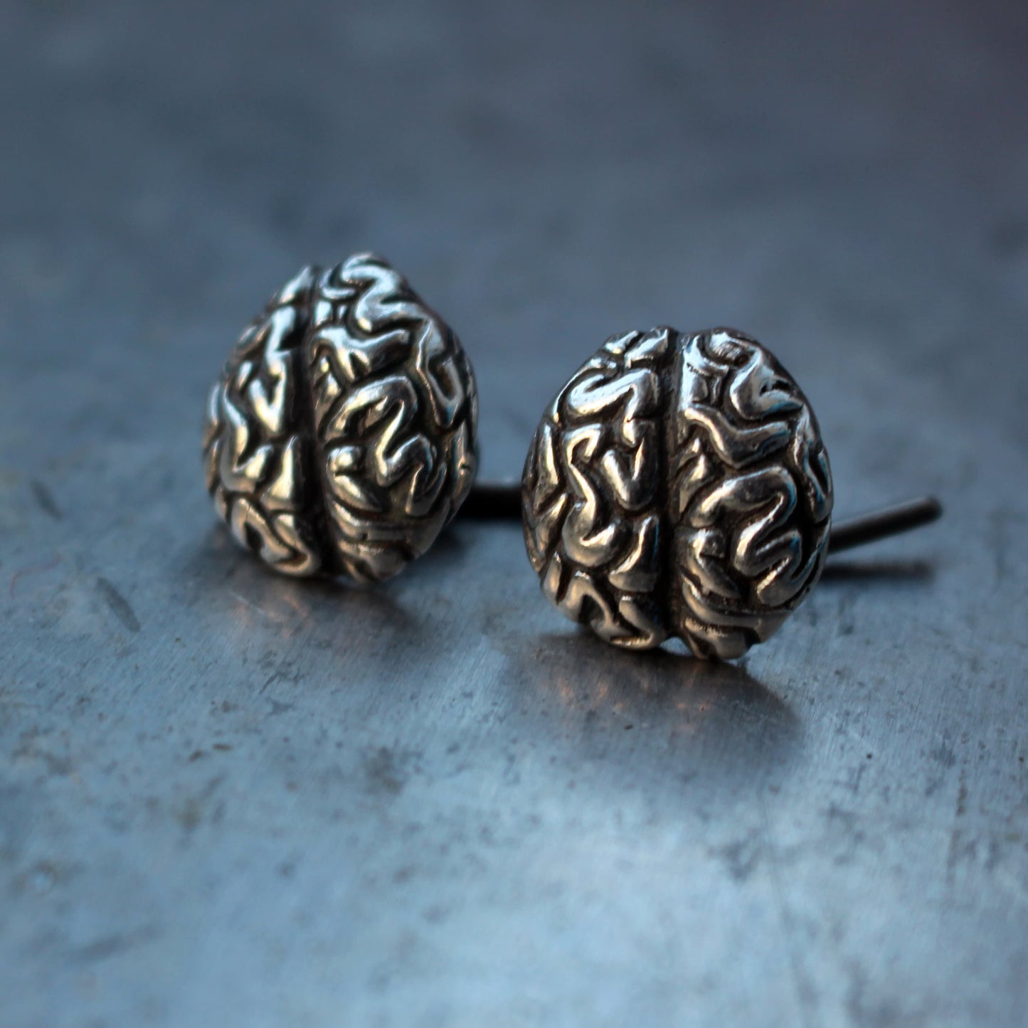 manschettknappar i sterling silver med hjärnor