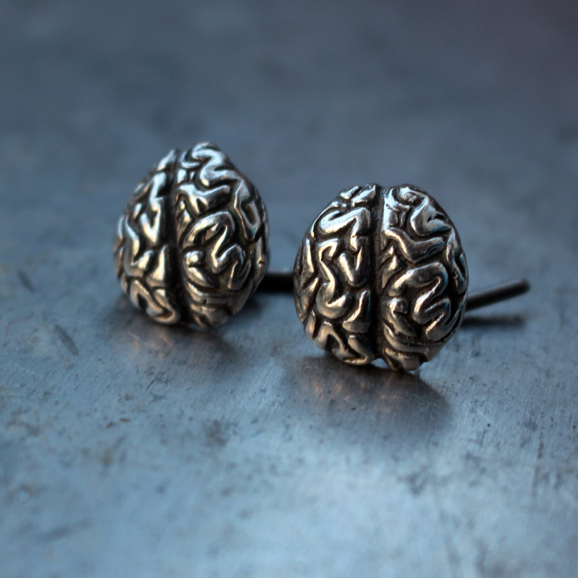 manschettknappar i sterling silver med hjärnor