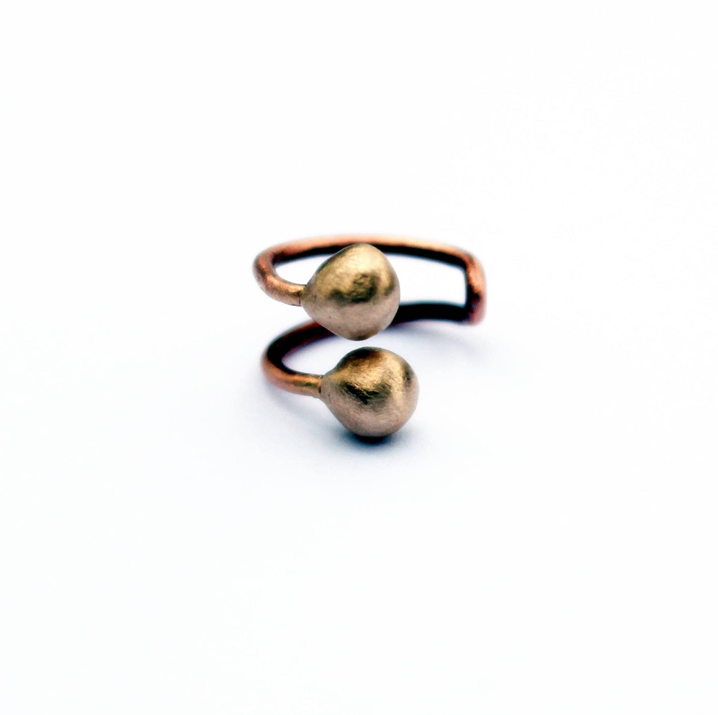 Minimal bronze ear cuff