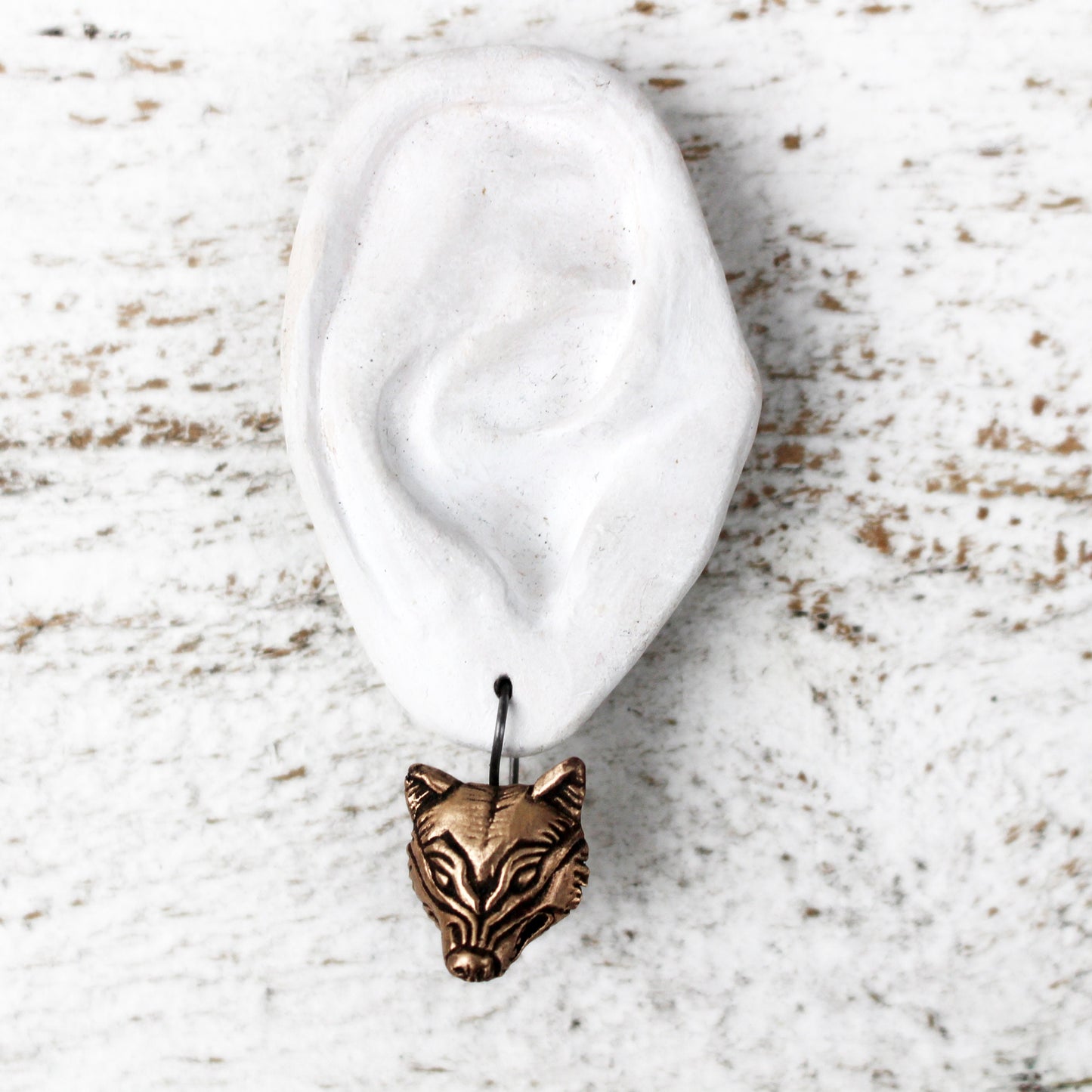 Wolf earrings/ear cuff