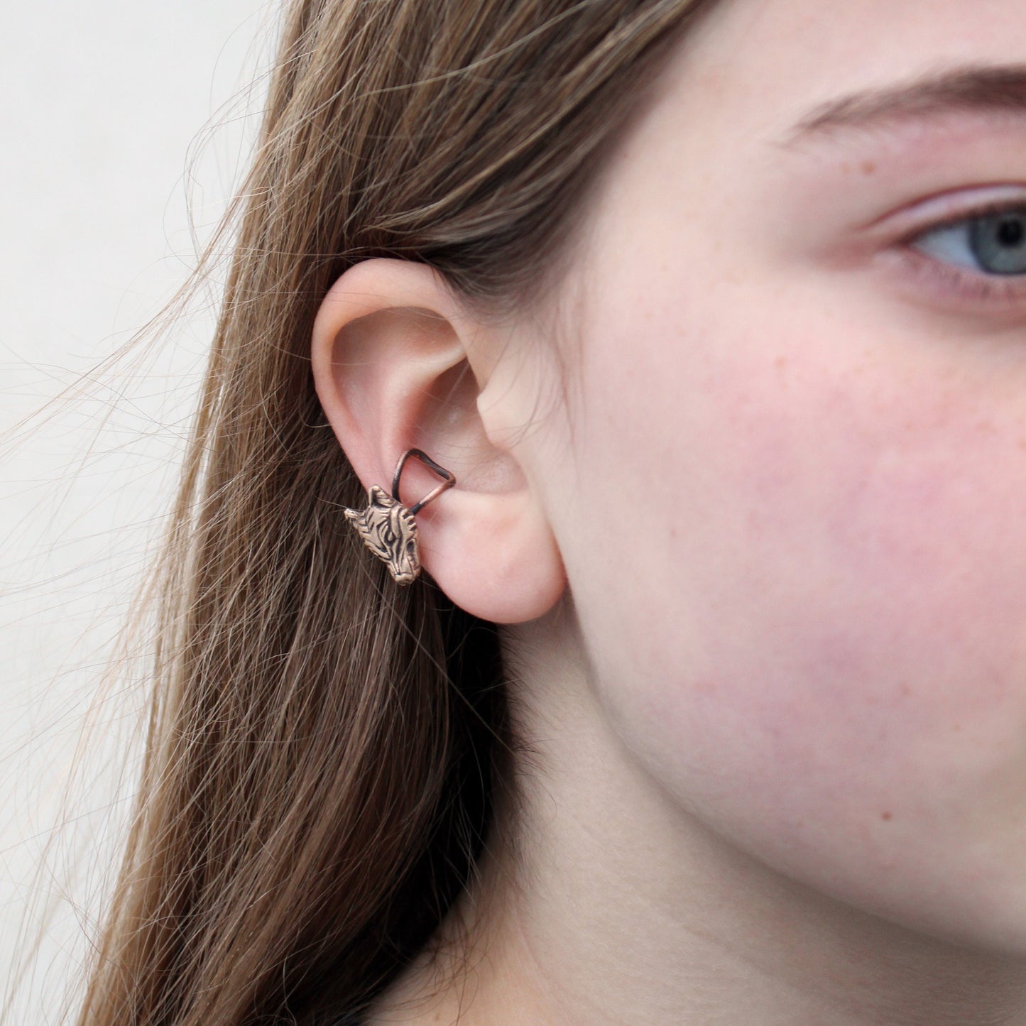 Wolf earrings/ear cuff