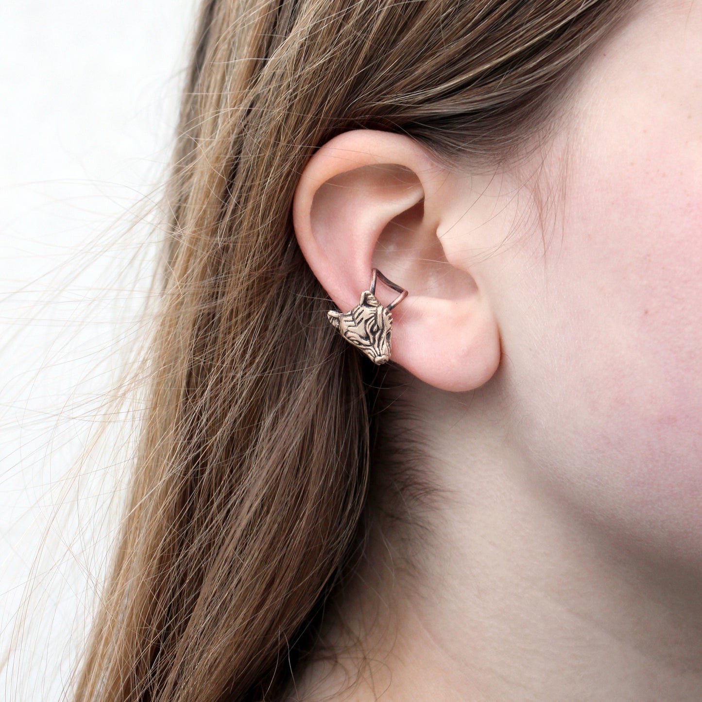 Wolf earrings/ear cuff