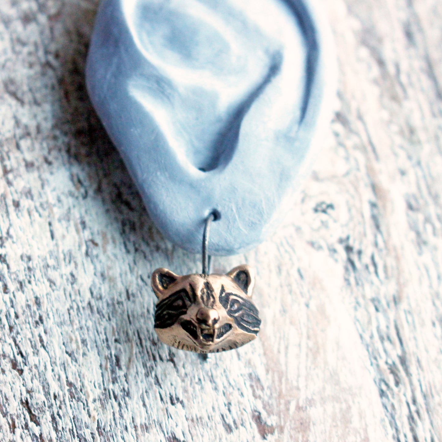 Raccoon earrings