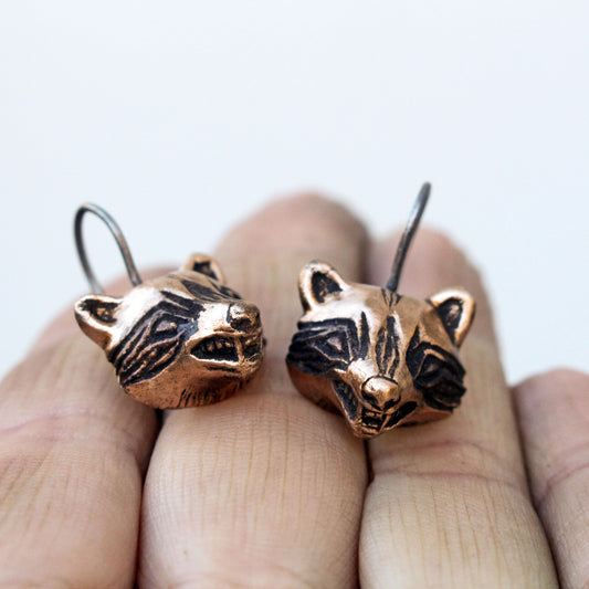 Raccoon earrings