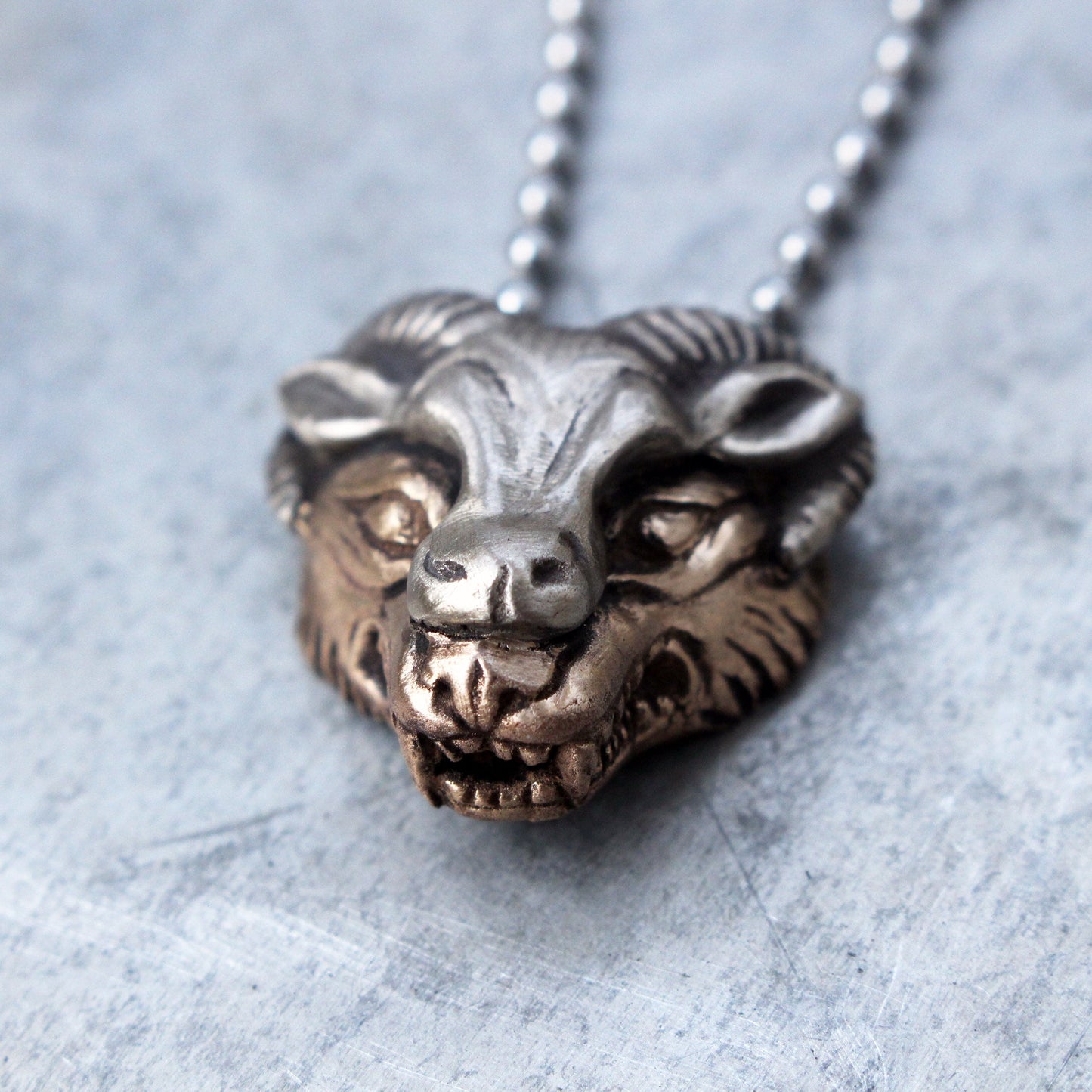 Wolf in sheeps clothing pendant