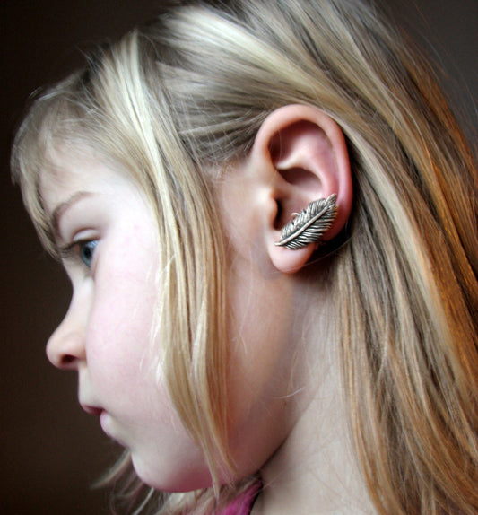 Feather ear cuff