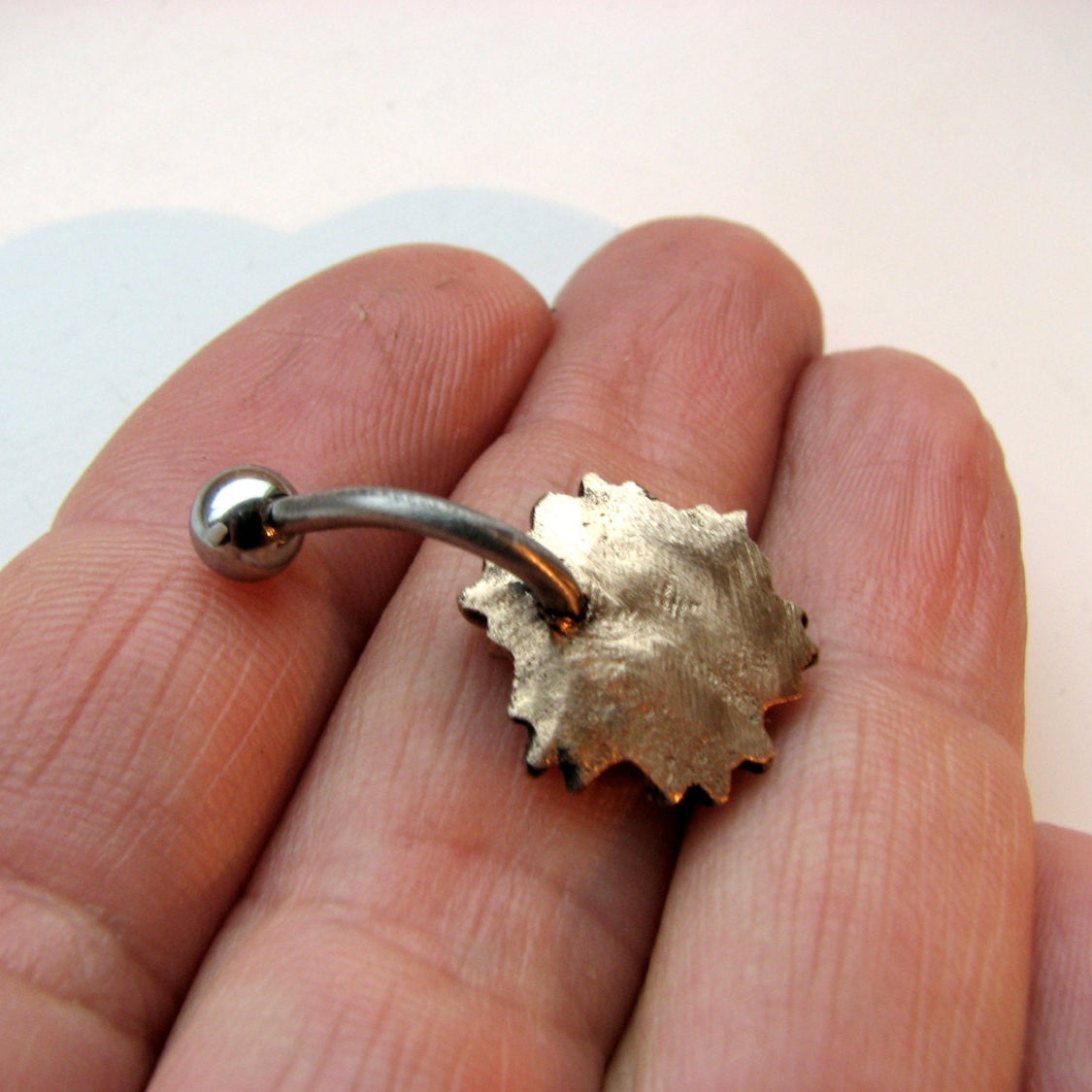 snowflake piercing jewelry backside