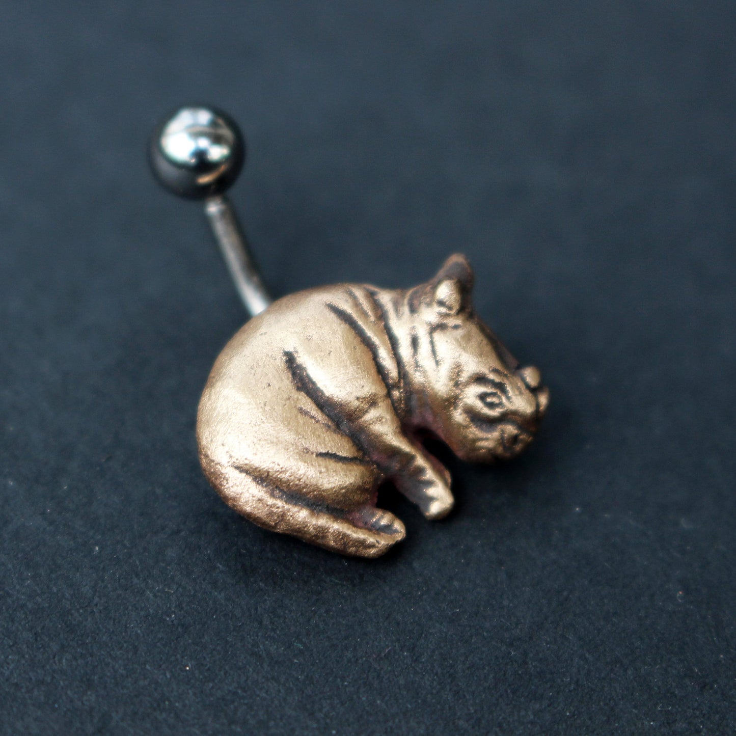 noshörning navel piercing smycke