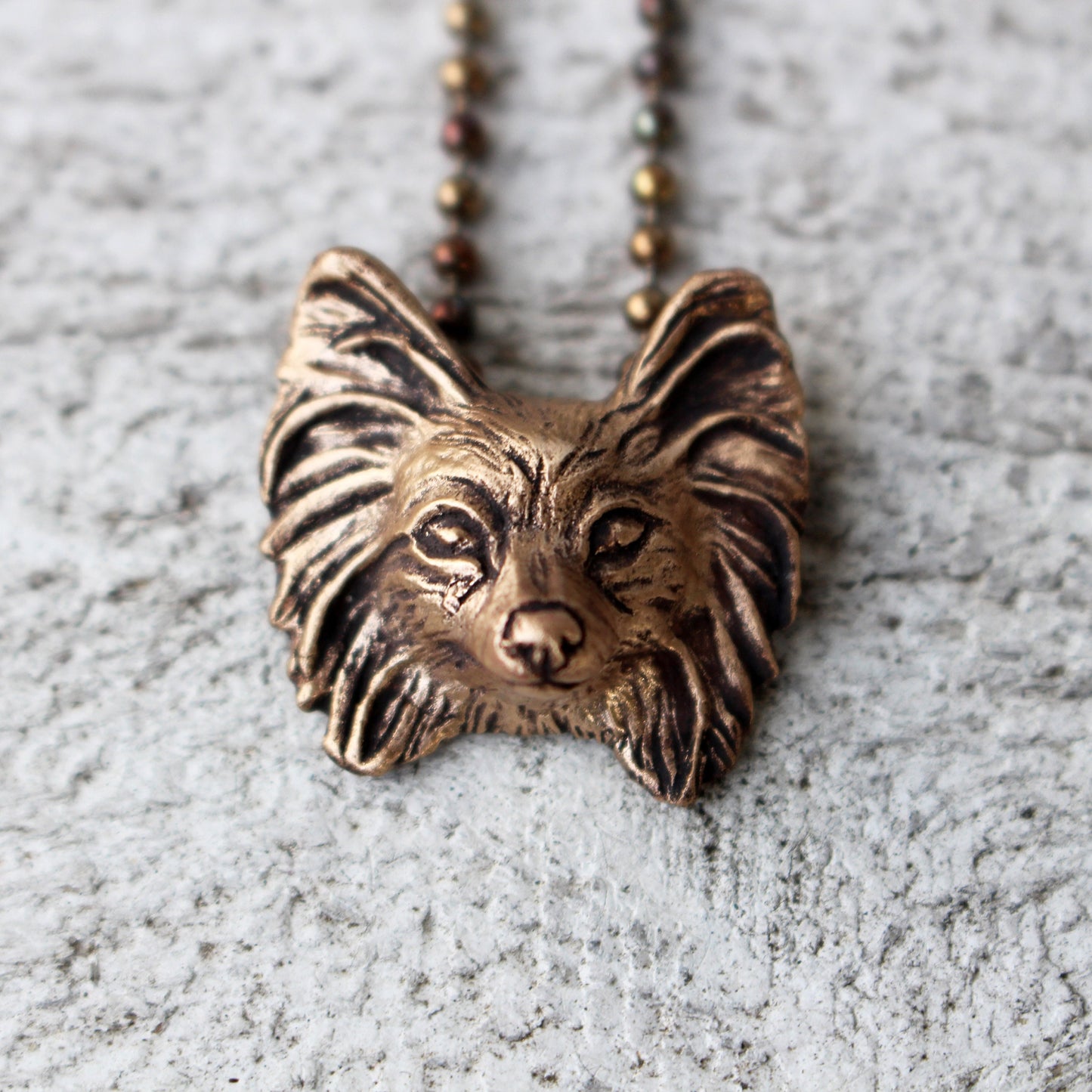 handgjort papillon hund huvud halsband