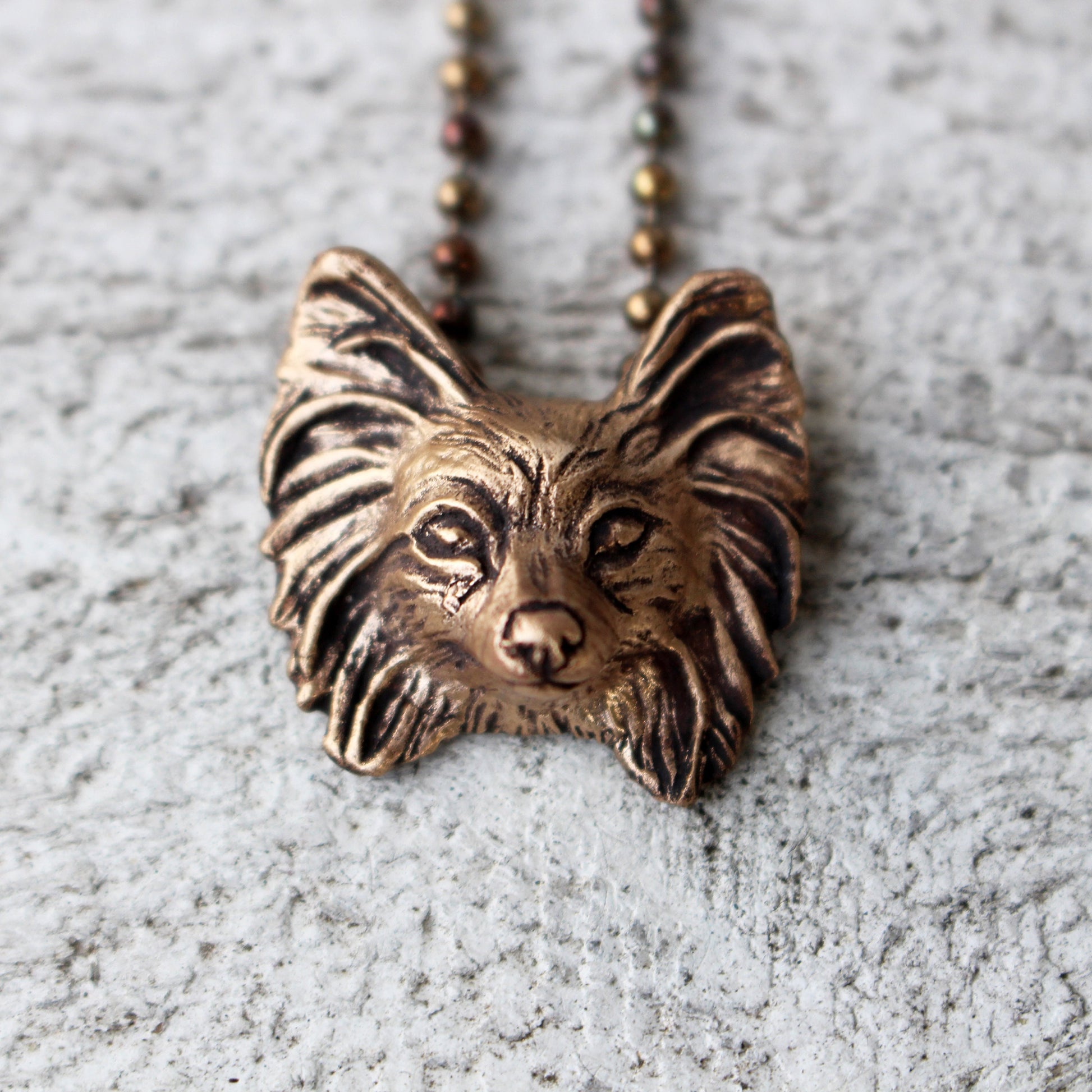 handgjort papillon hund huvud halsband