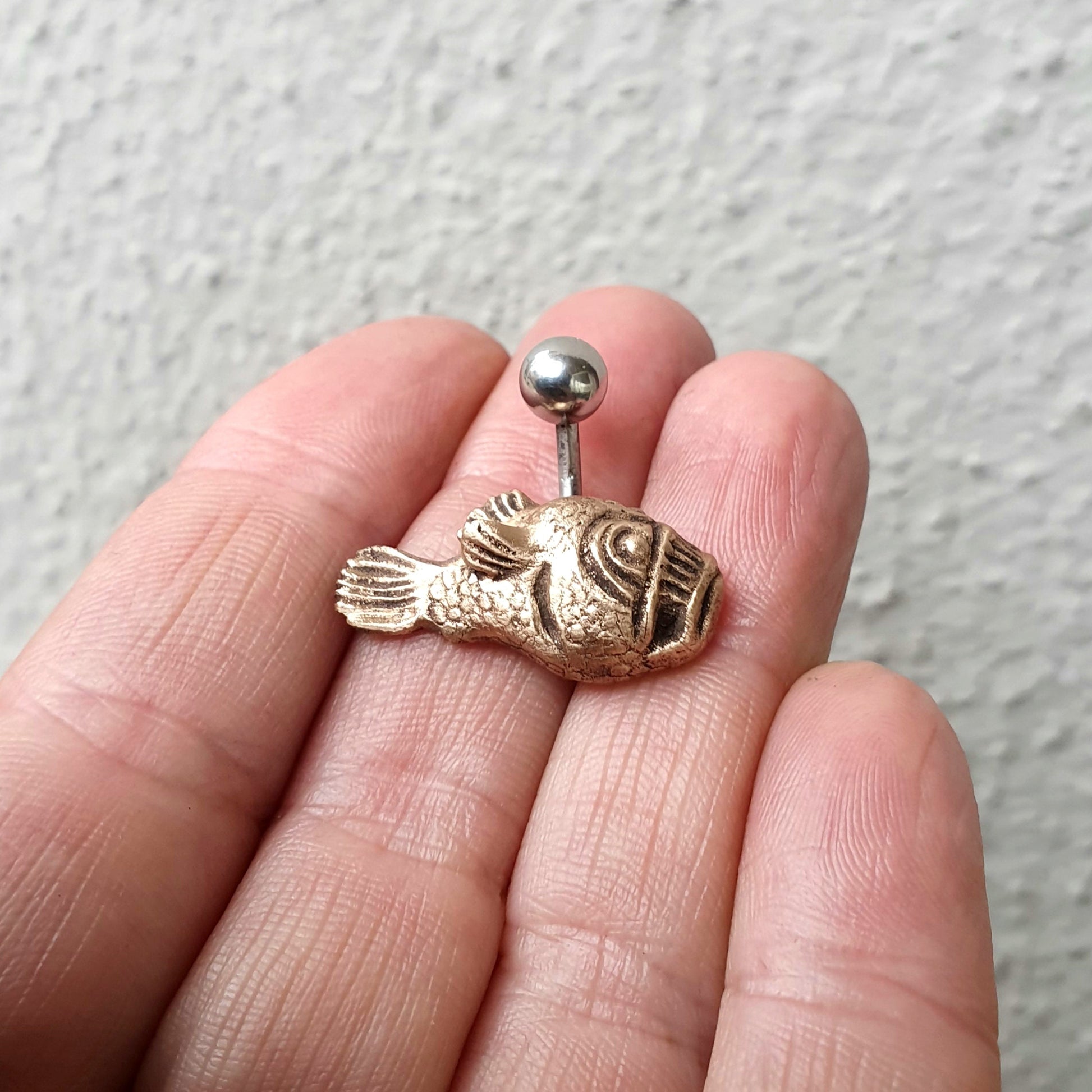 piraja fish navel piercing smycke