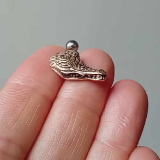 krokodil alligator navel piercing smycke 