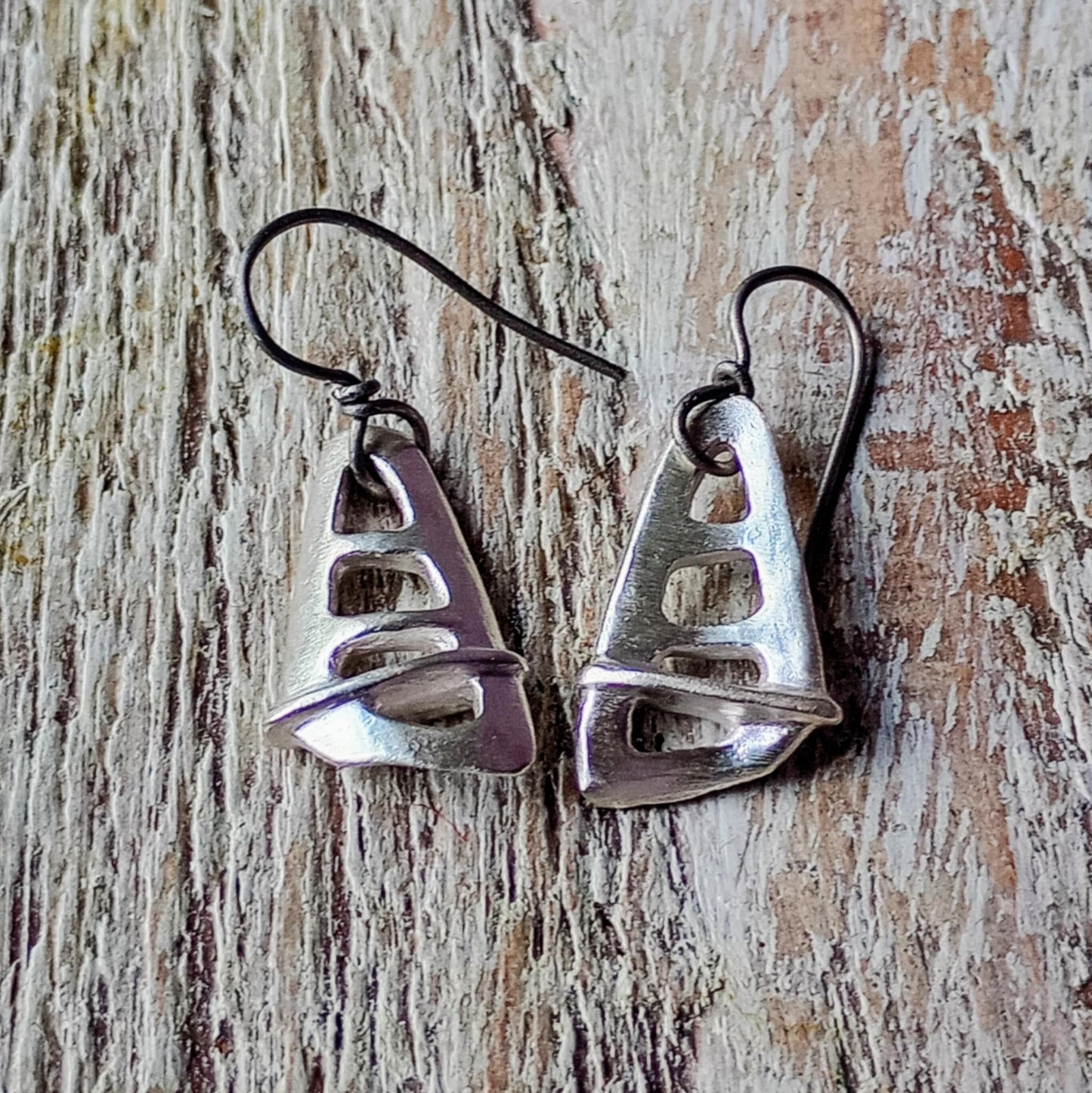 Windsurfing sail earrings